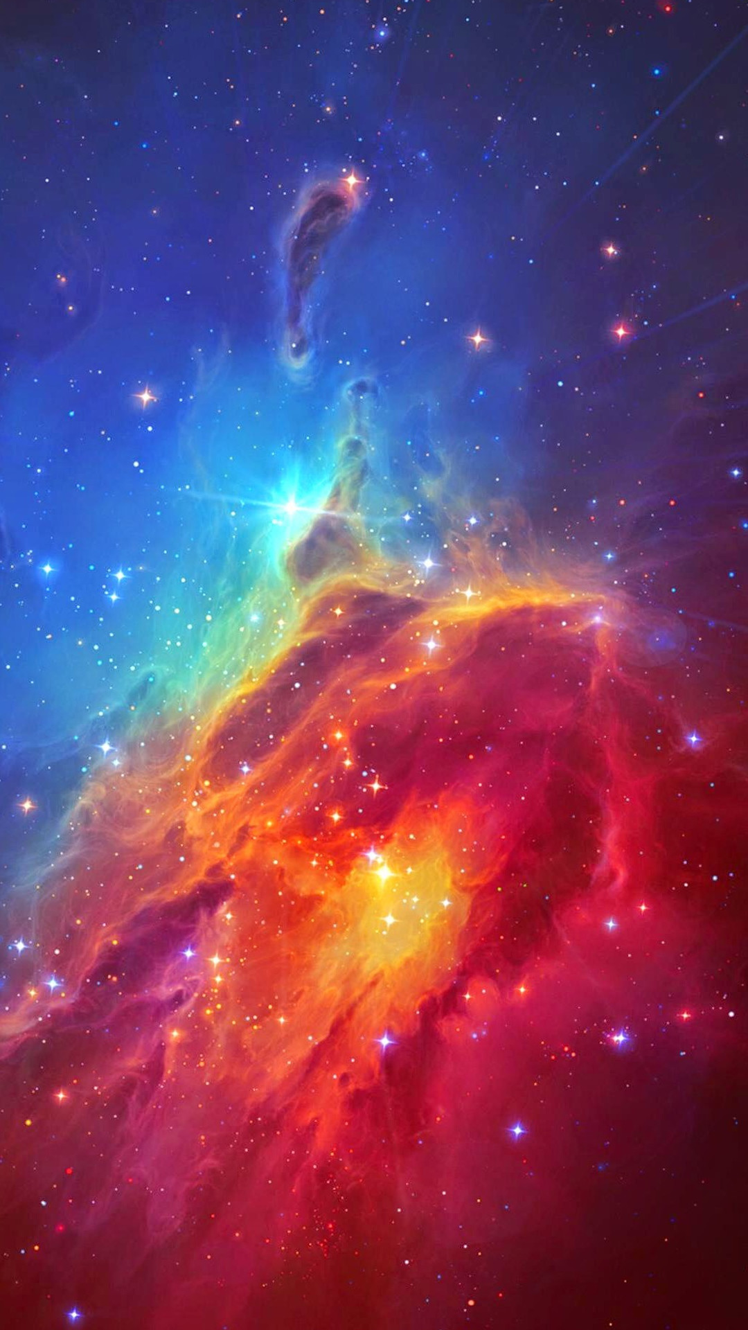 1080x1920 Stunning Colorful Space Nebula iPhone 8 wallpaper