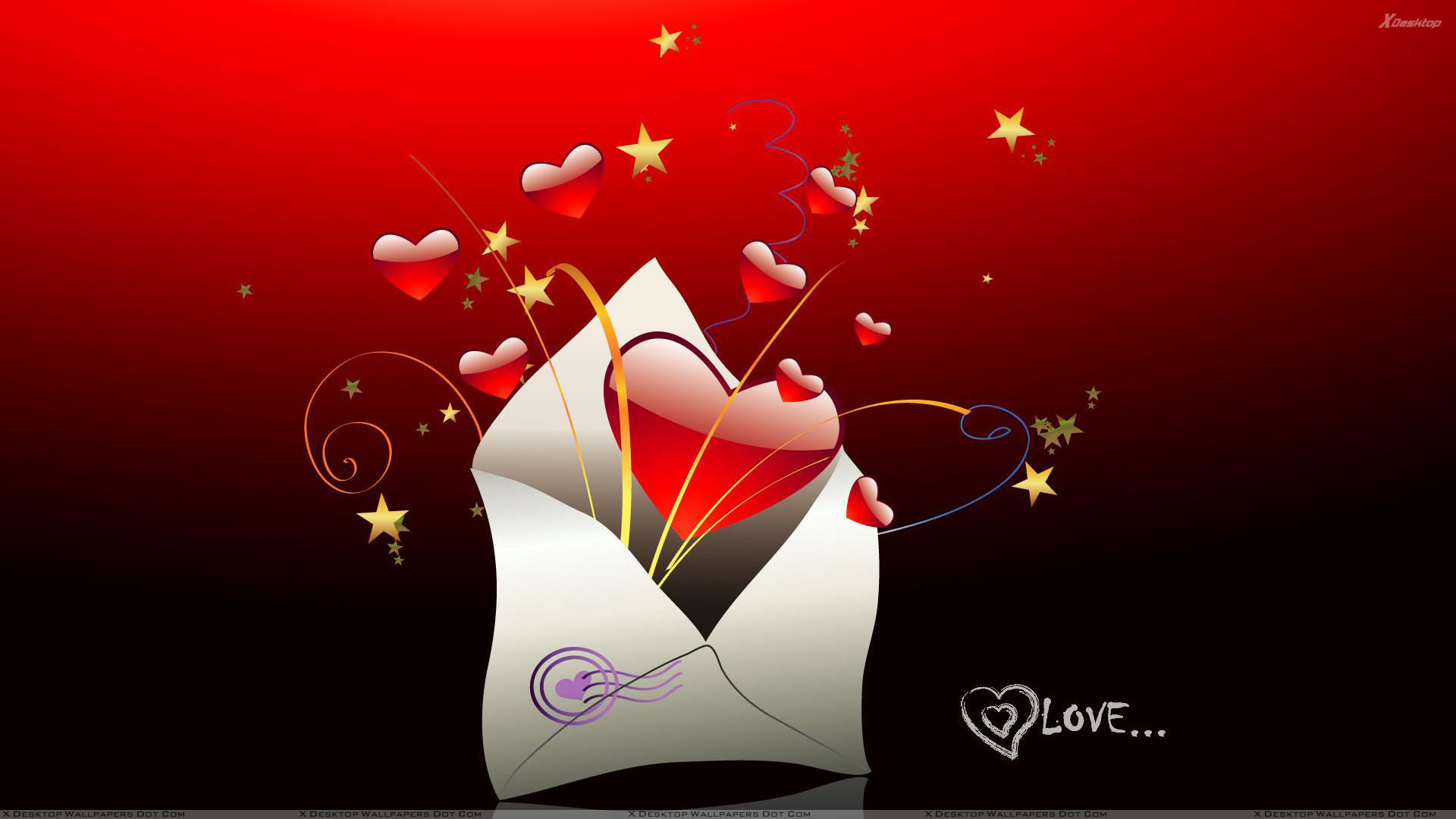 1920x1080 Red Heart Box And Red And Black Background Download 27 ...