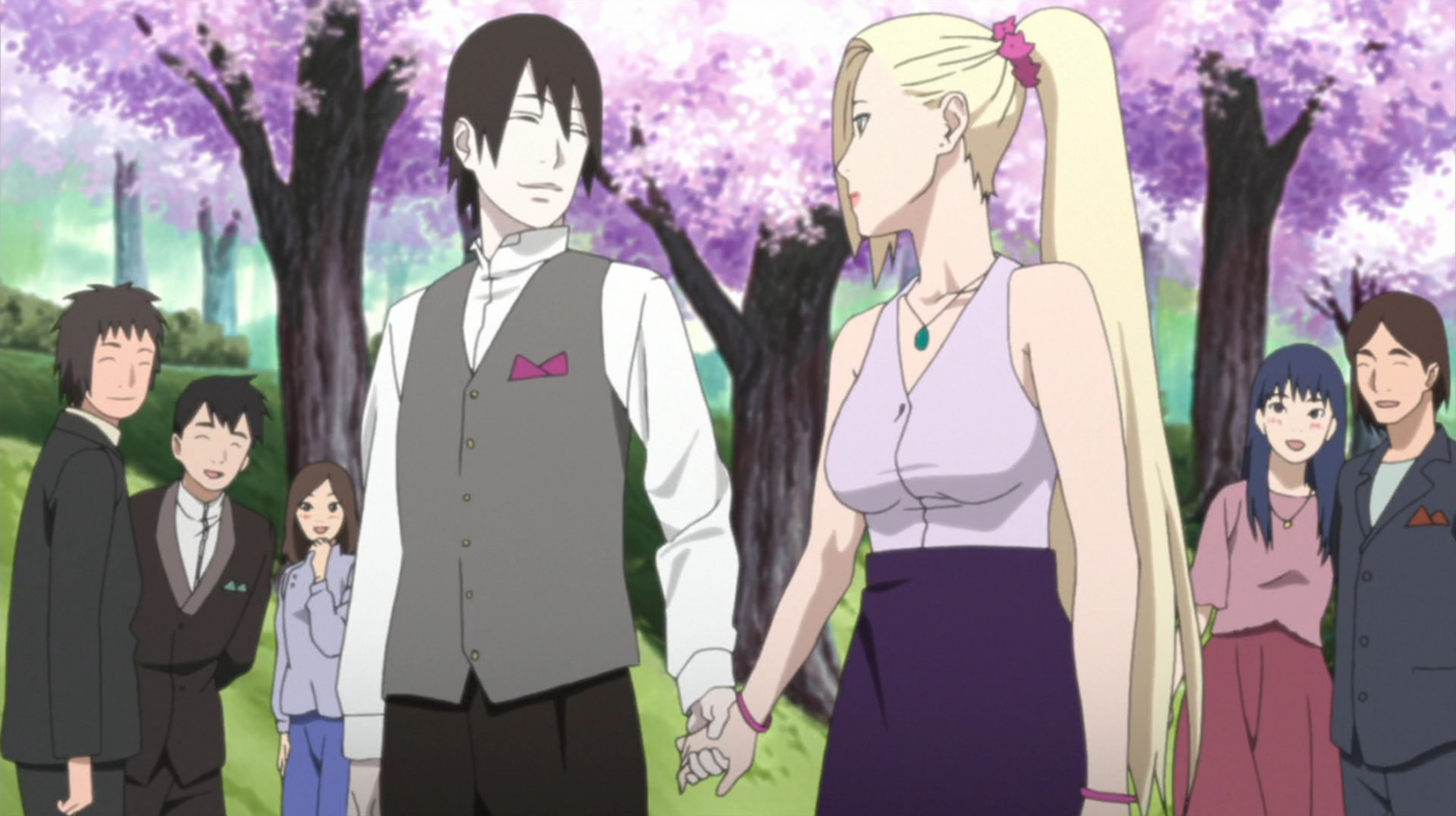 3840x2151 Ino attending Naruto and Hinata's wedding with Sai.
