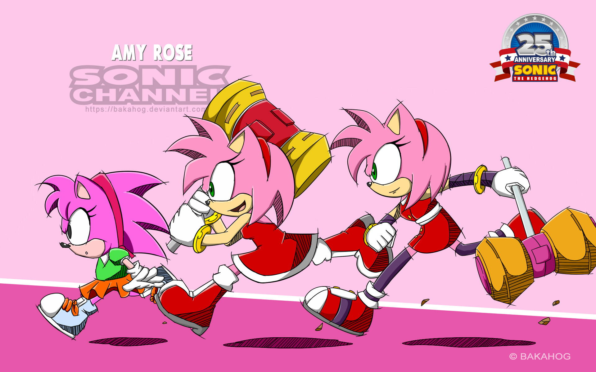 1920x1200 [Amy Rose] Sonic Channel Style by Bakahog