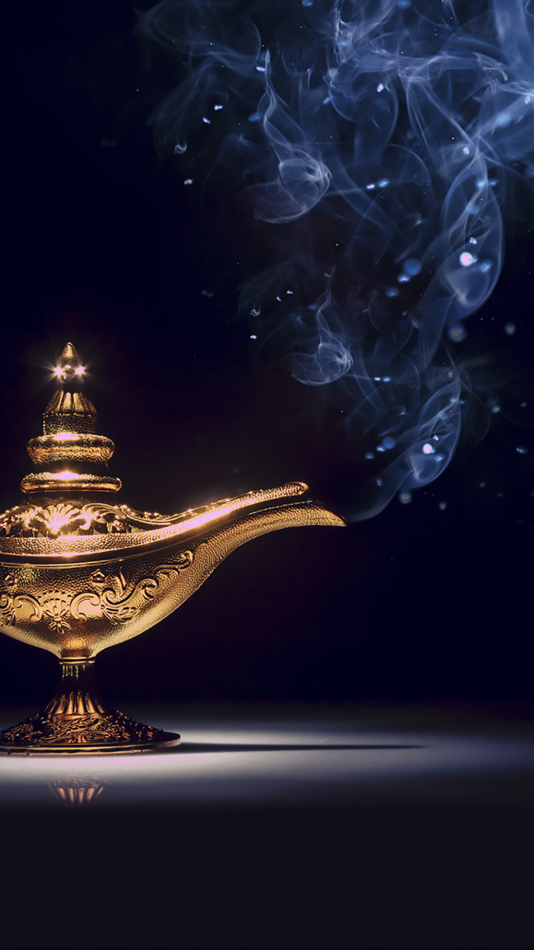 1080x1920 Once Upon a Time Disney Genie Lamp Aladdin Magic Smoke Gold Dark Black HD iPhone  6 Plus Wallpaper