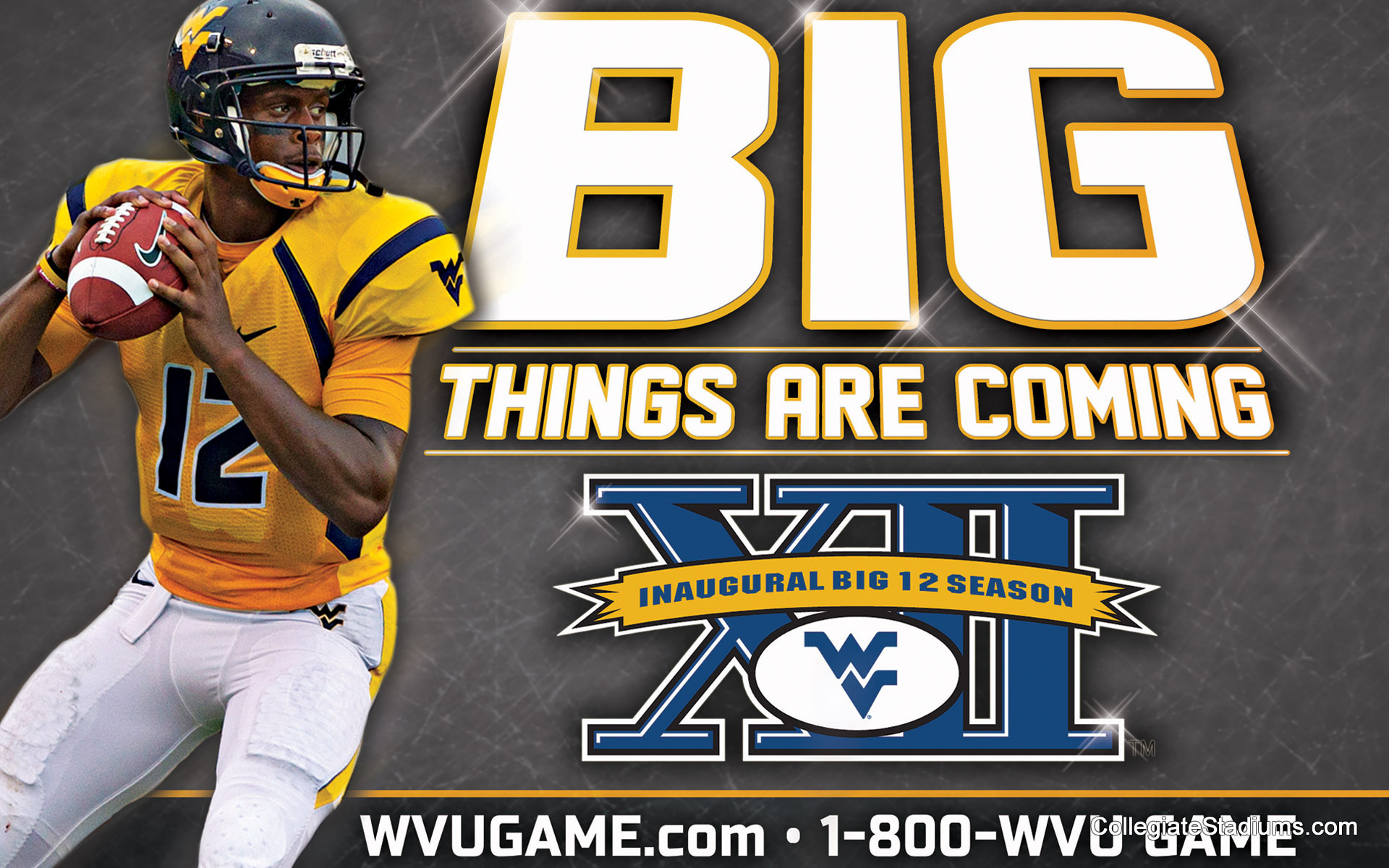 1920x1200 Geno version of the Big Things Are Coming WVU wallpaper