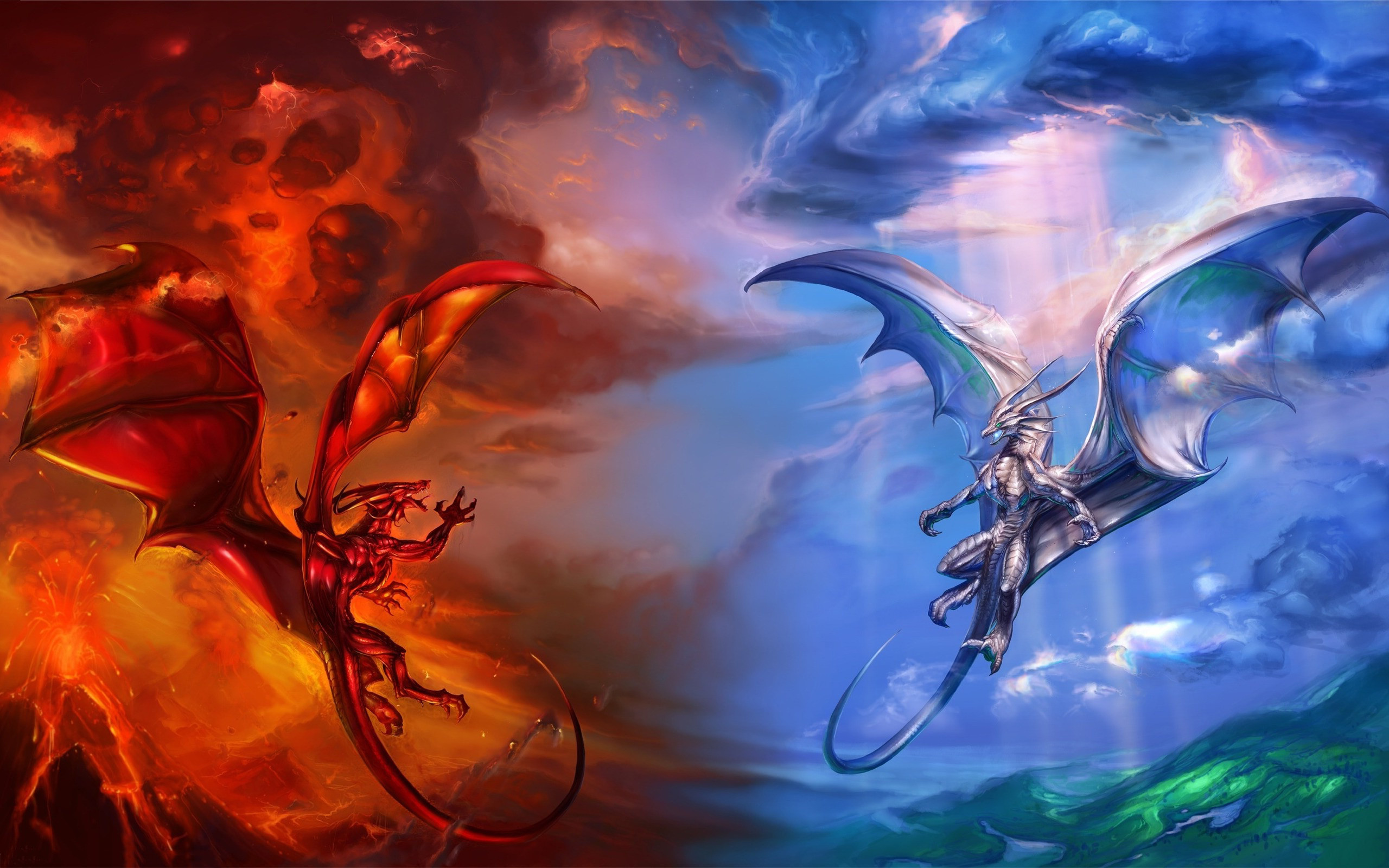 2560x1600 Related Wallpapers from Girl dungeon and dragon. Heaven and hell dragons