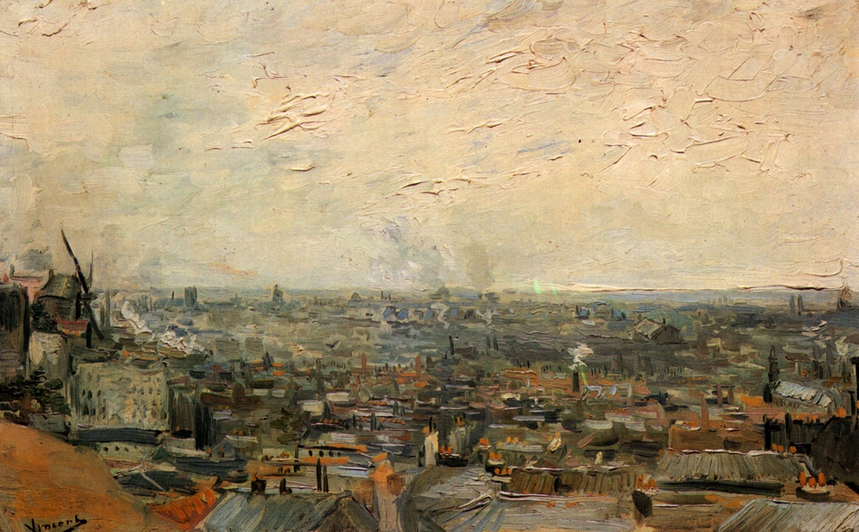 2734x1692 View of Paris from Montmartre, 1886 - Vincent van Gogh