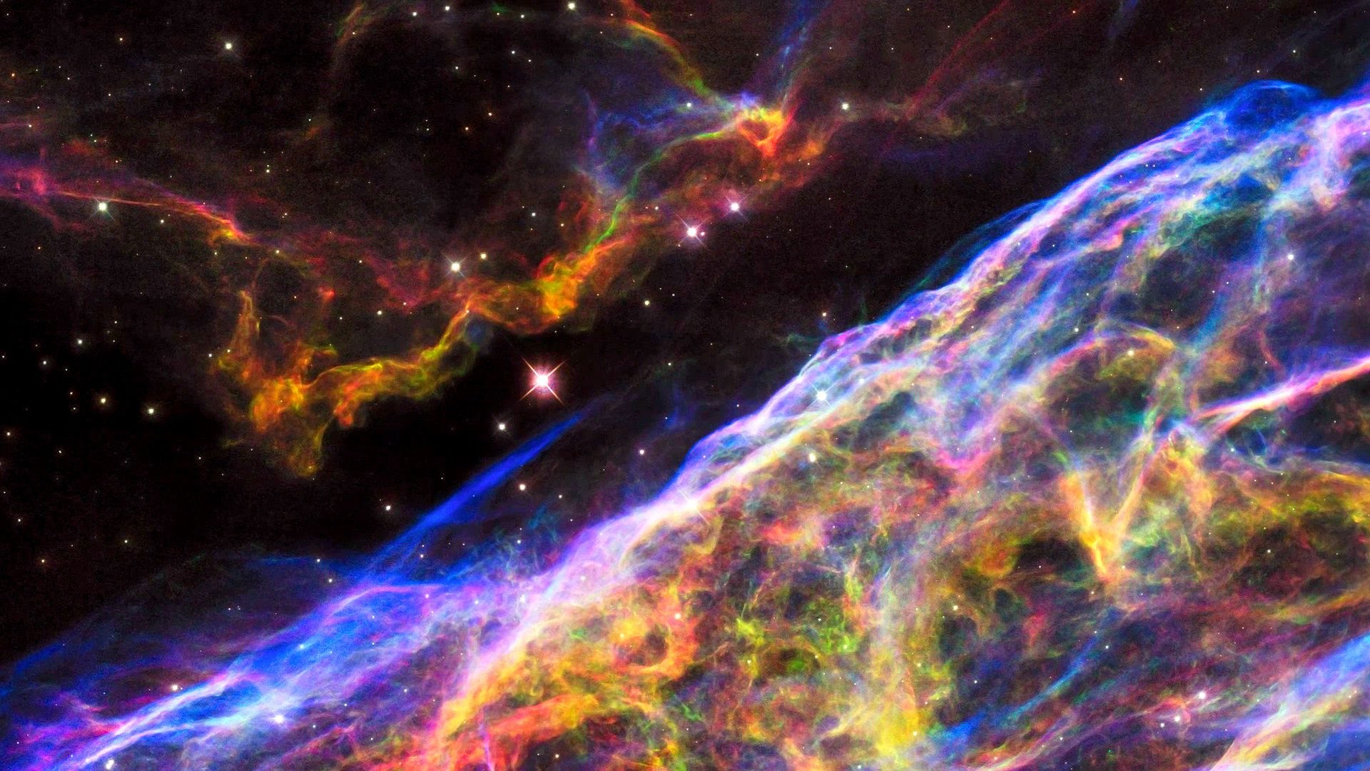 1920x1080 Hubble Images Show Expansion of Veil Nebula | Space Video
