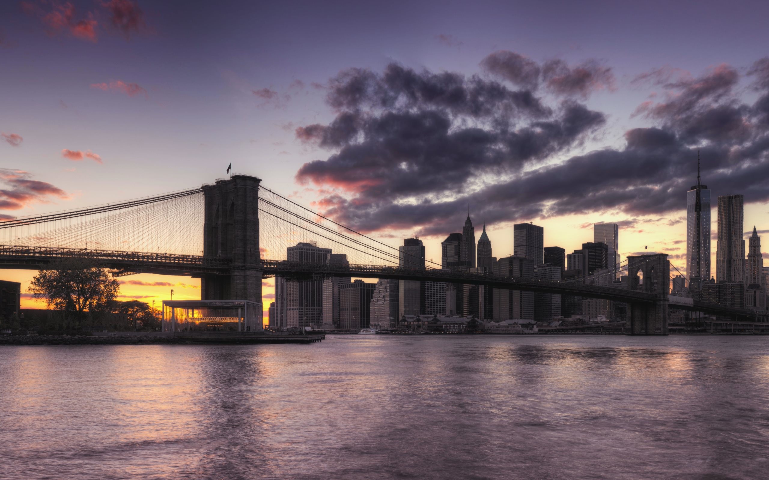 2560x1600 The Brooklyn Bridge from NY, USA photographed by talented American  photographer - John Chandler - and shared in these 2 pictures with his  permission here ...