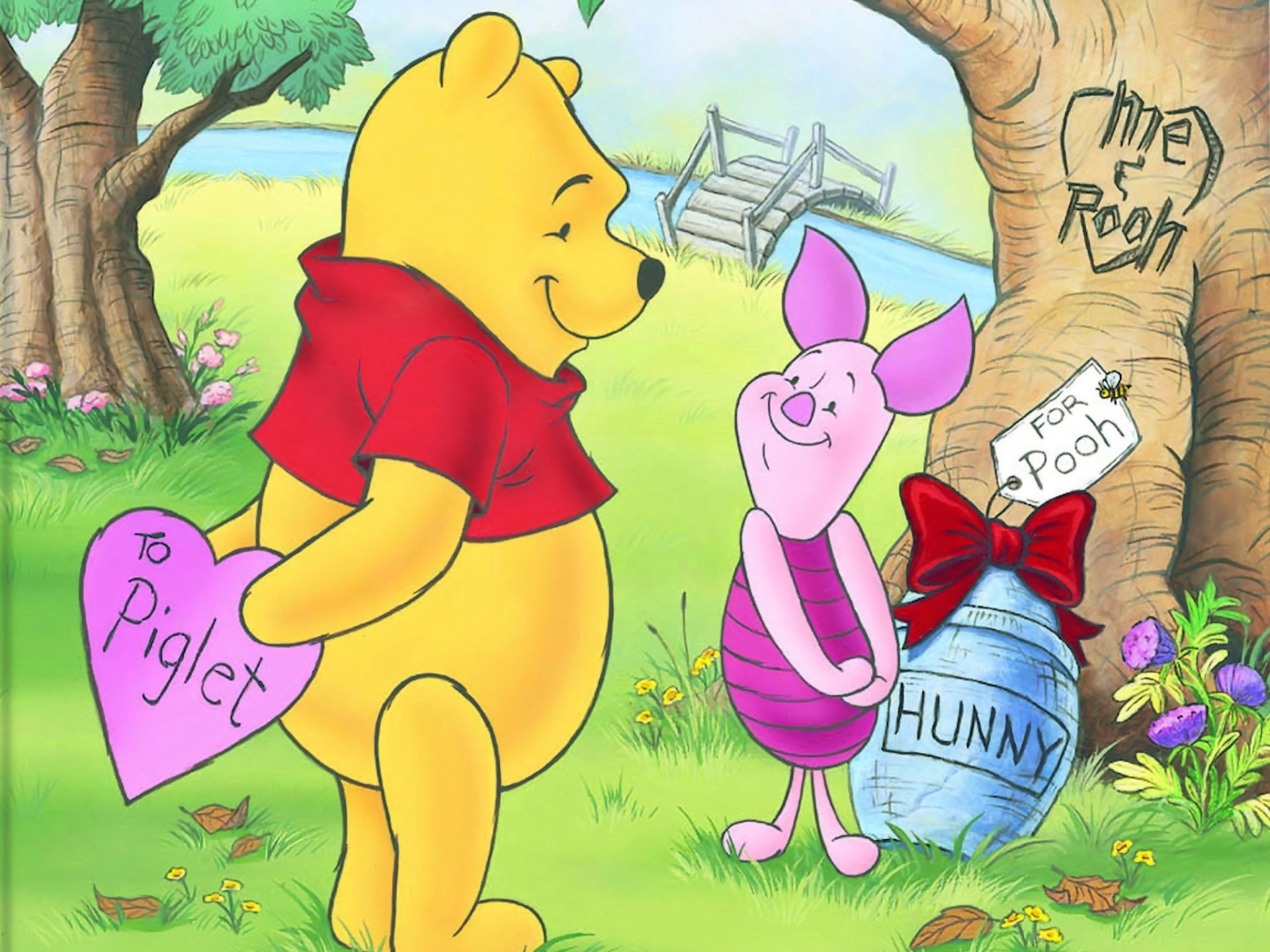 1920x1440 Winnie the Pooh and Piglet :)
