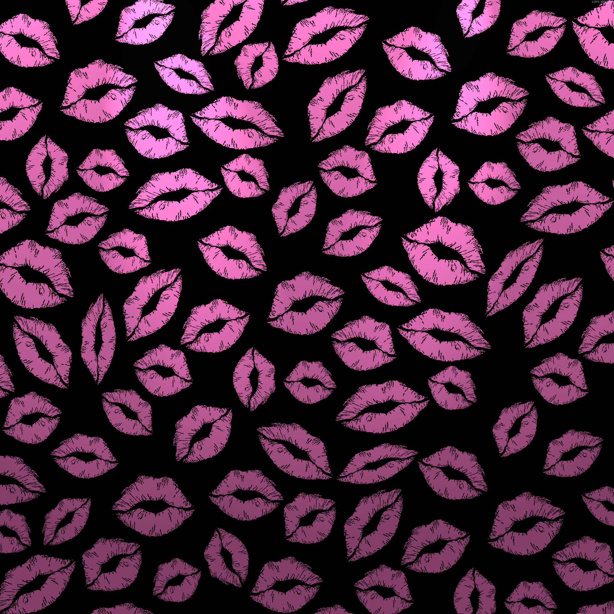 2048x2048 Pink Black And White Wallpaper