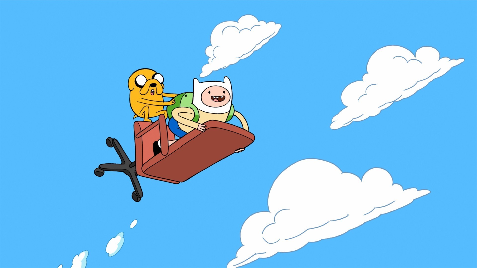 1920x1080 adventure time chair clouds finn the human jake the dog Wallpapers HD /  Desktop and Mobile Backgrounds
