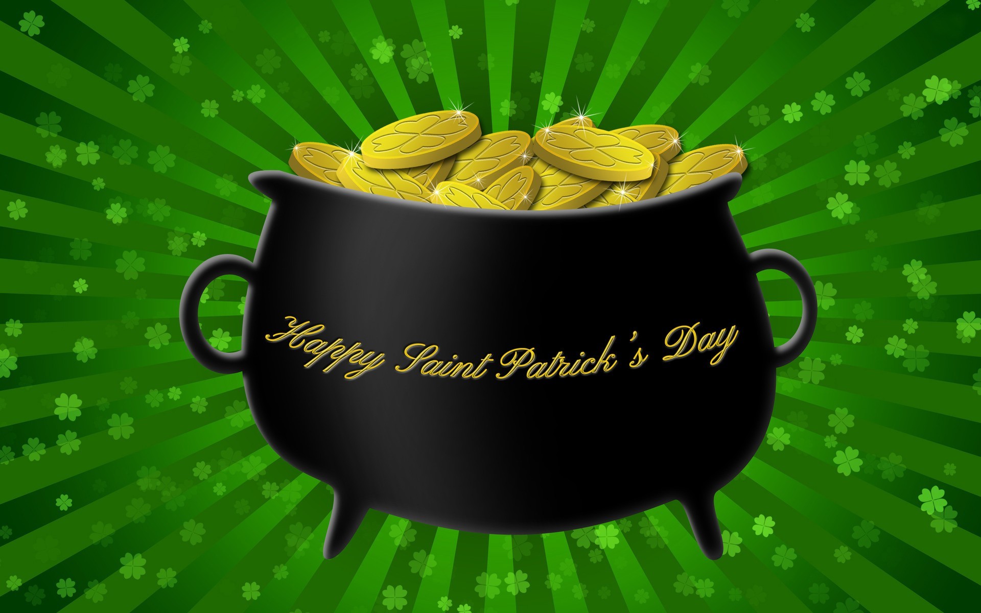 1920x1200 Happy St. Patrick's Day gold pot wallpaper