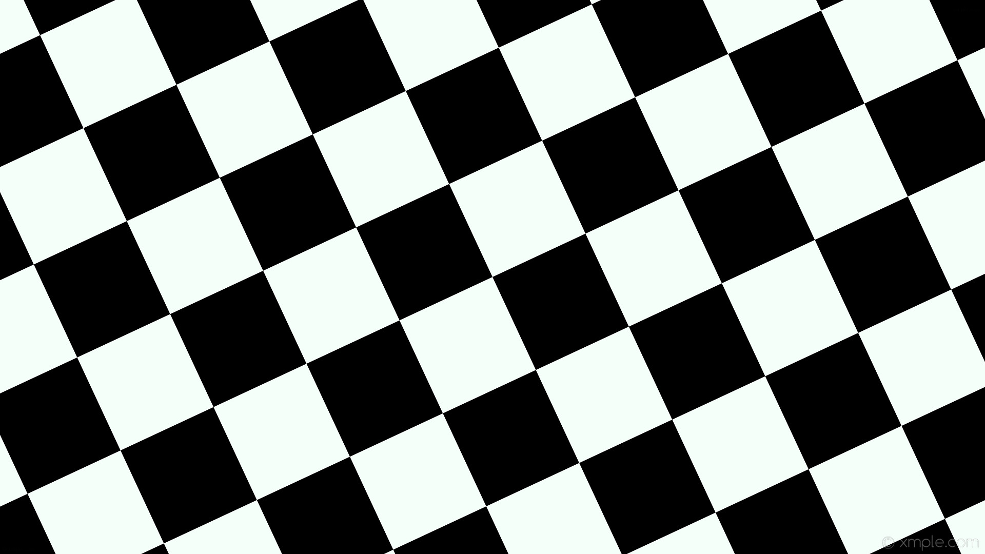 1920x1080 wallpaper black white checkered squares mint cream #000000 #f5fffa diagonal  25Â° 200px