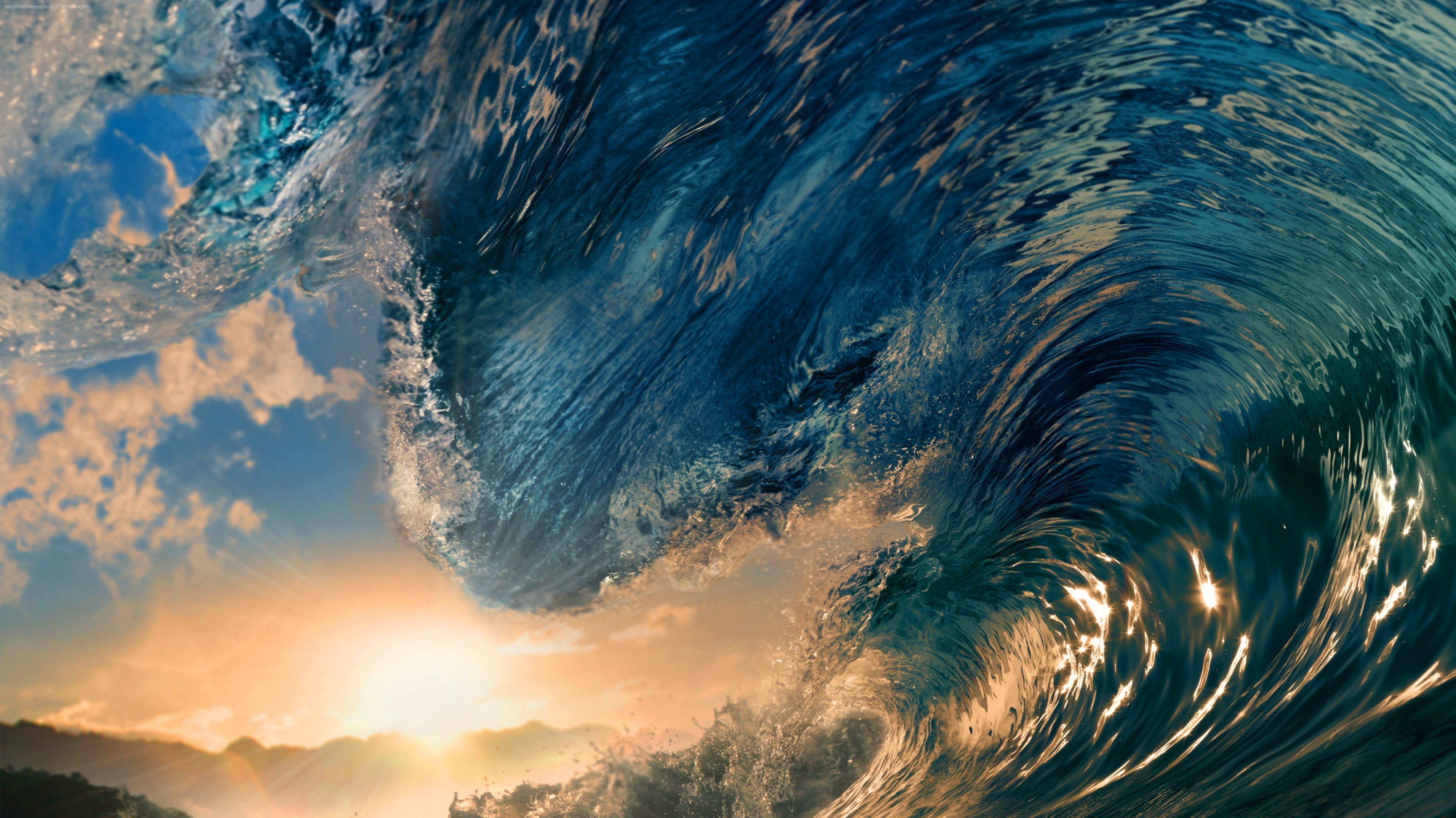 3840x2160 Ocean: Ocean Wave Tsunami Water Waves Big Wallpaper Iphone 6 for .