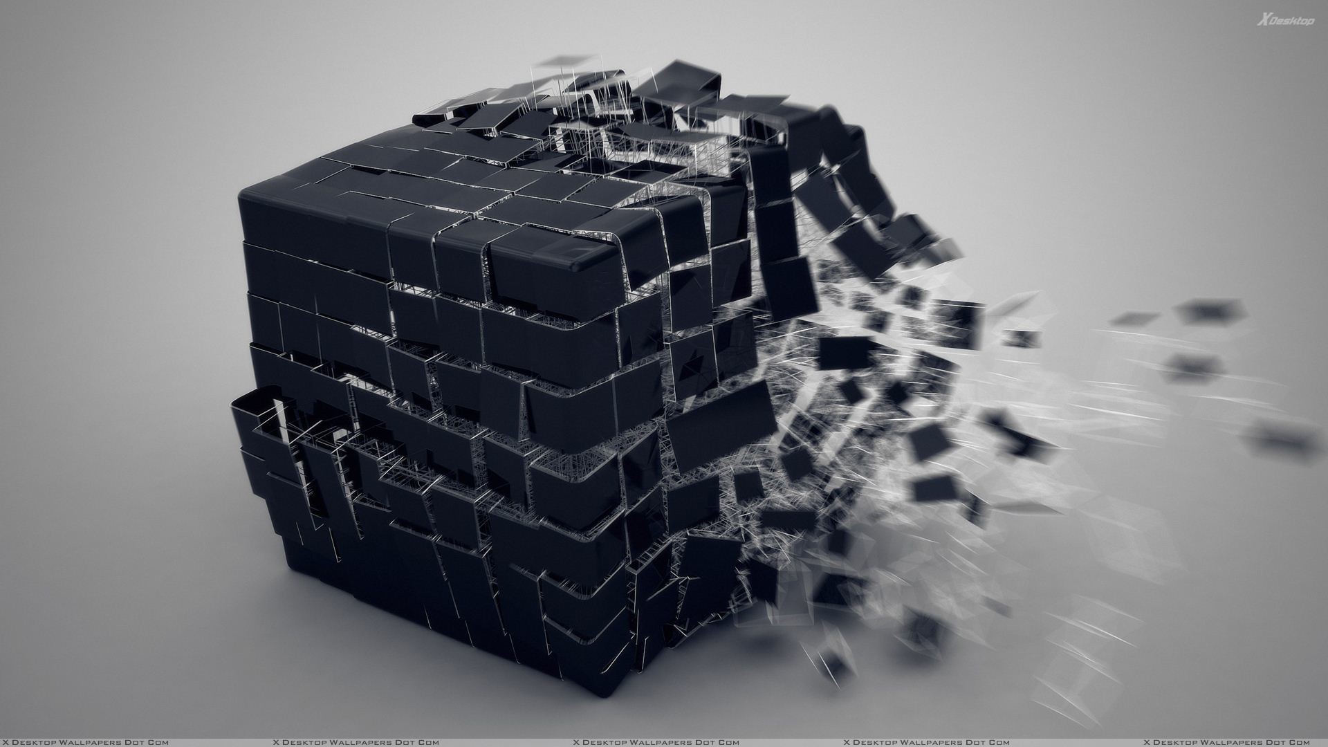 1920x1080 You are viewing wallpaper titled "Destroying Black Cubes" ...