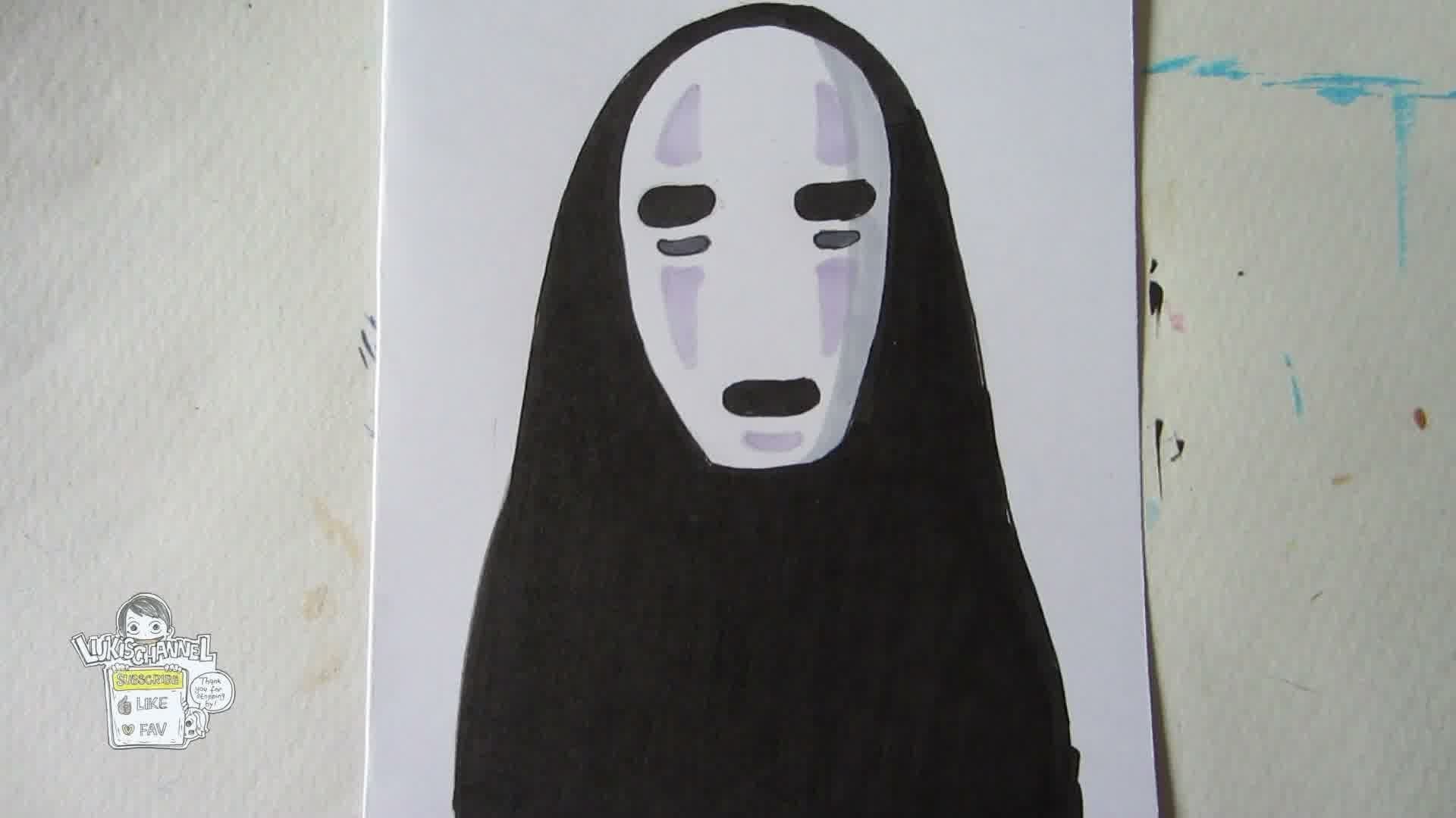 1920x1080 How to draw No Face from Spirited Away ã«ãªãã·