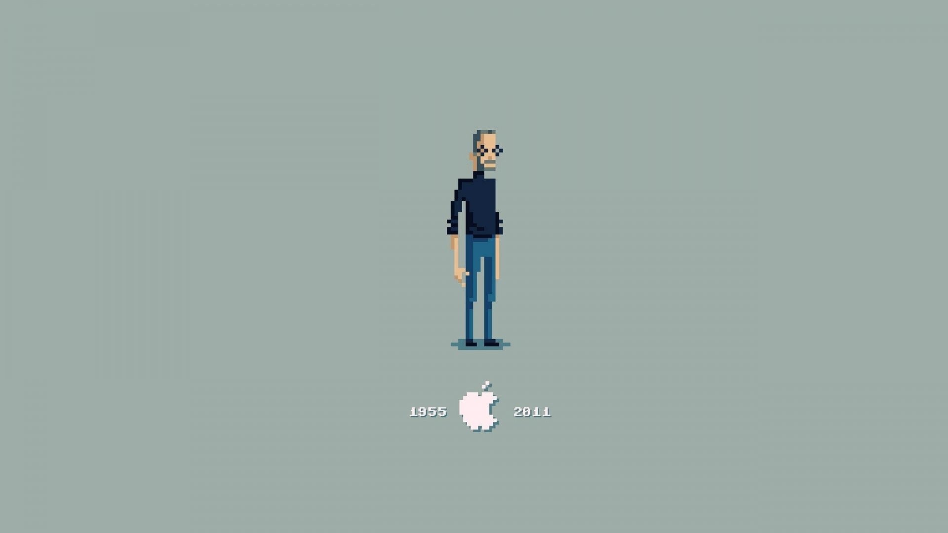 1920x1080 Steve Jobs Pixel Art