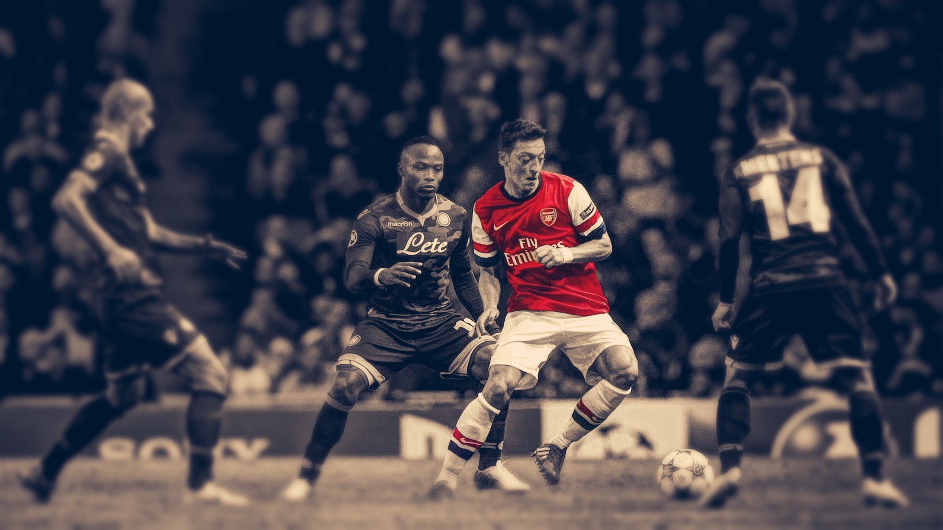 1920x1080 soccer, HDR, Arsenal Fc, Mesut Ozil, Selective Coloring Wallpapers HD /  Desktop and Mobile Backgrounds