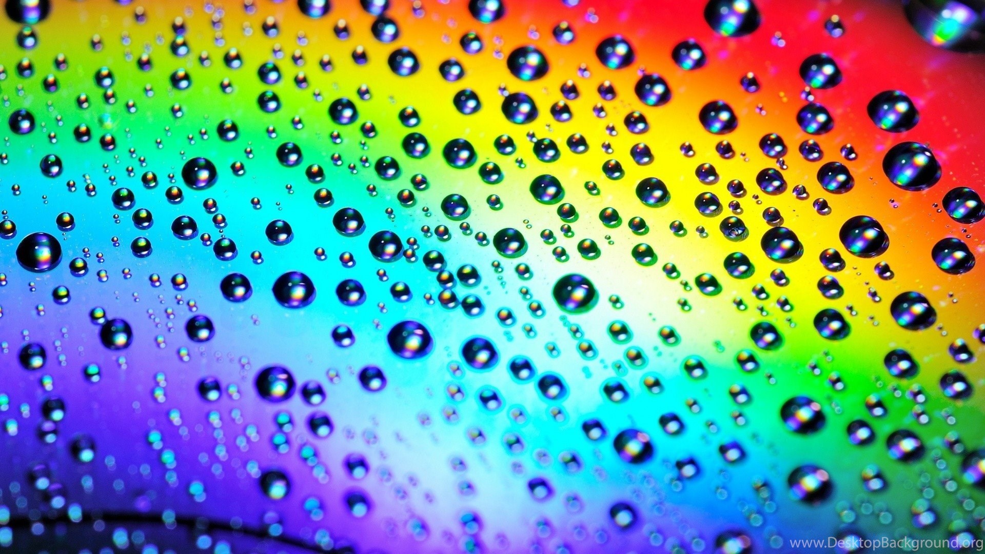 1920x1080 Rainbow Raindrops Backgrounds