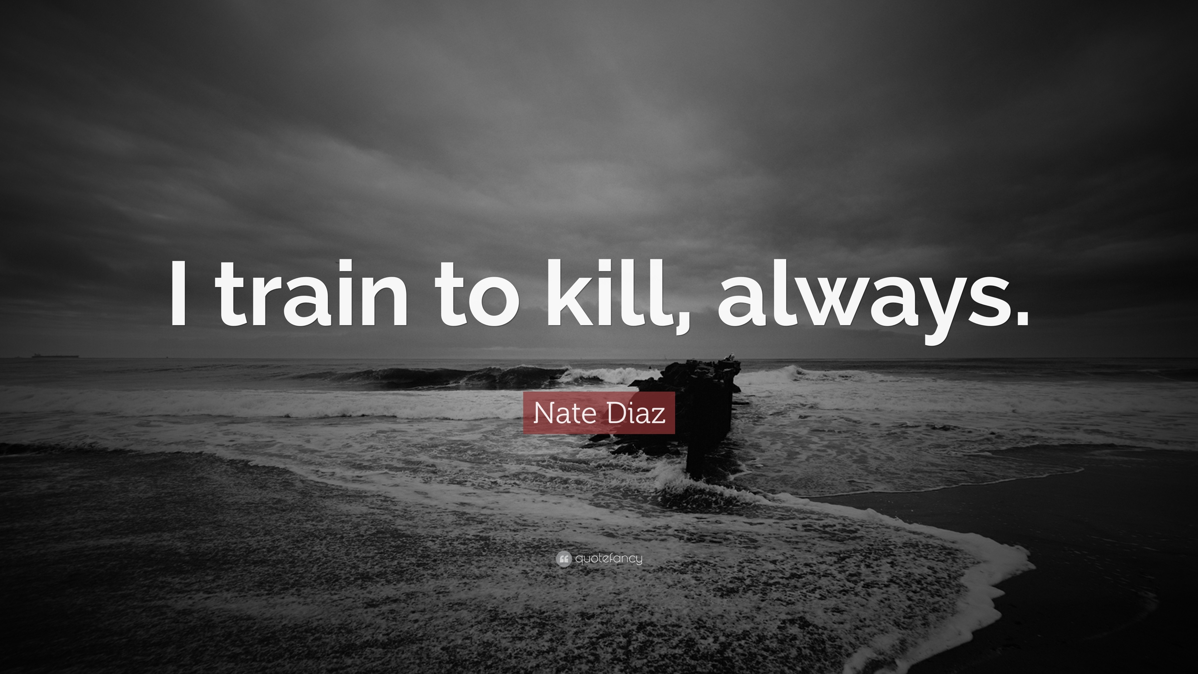 3840x2160 Nate Diaz Quote: “I train to kill, always.”