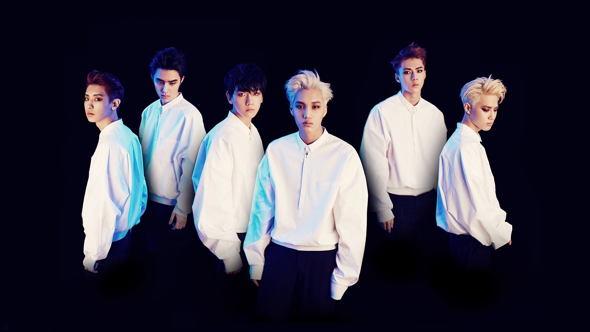 1920x1080 Teaser images for K-pop group EXO's 2014 comeback mini-album. The title  track has been revealed as Overdose. Click pictures for HD.