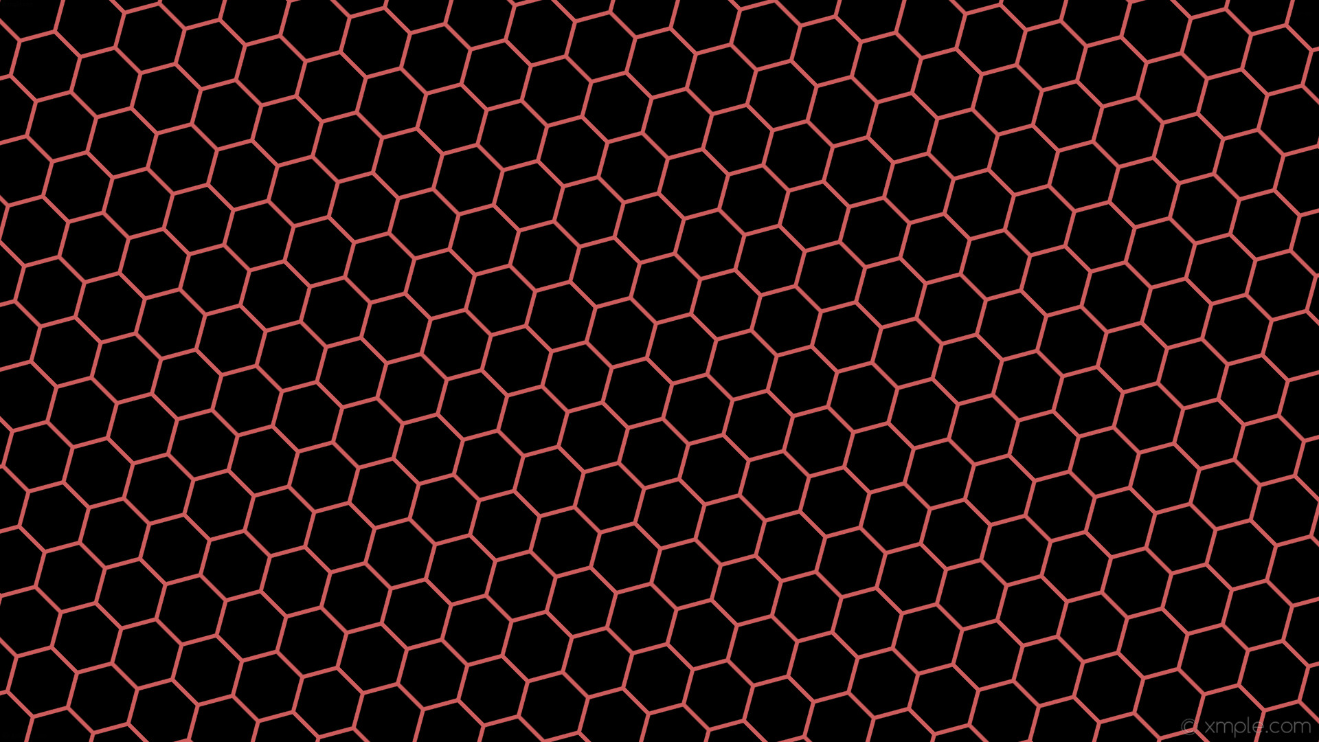 1920x1080 wallpaper red black honeycomb hexagon beehive indian red #000000 #cd5c5c  diagonal 45Â° 6px
