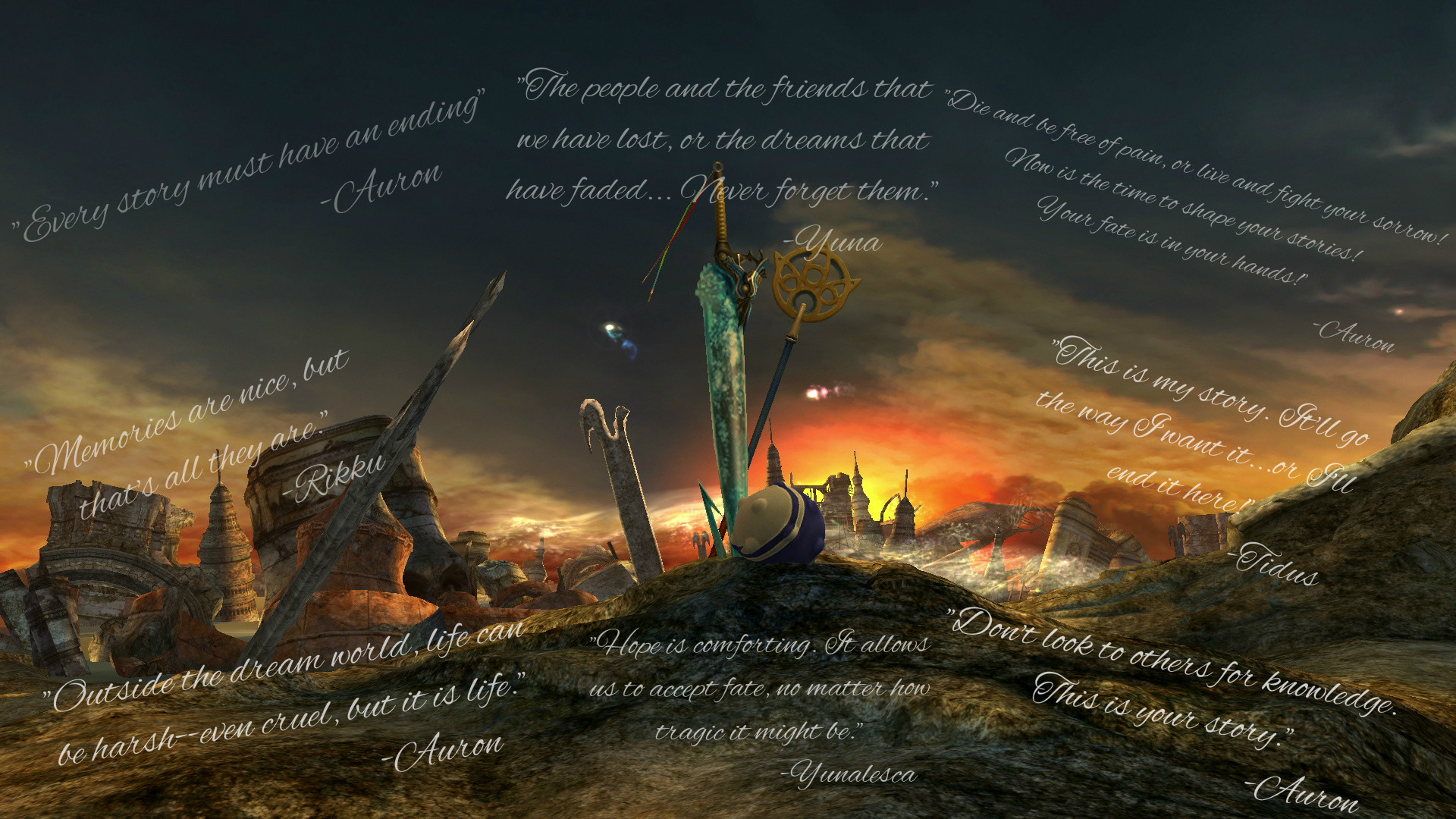 1920x1080 ... Final Fantasy X Wallpaper (Quotes) by Kaet125
