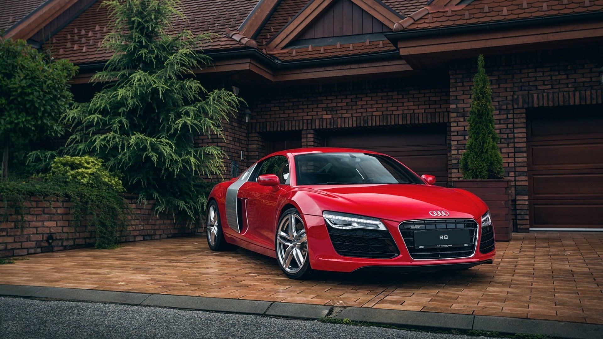 1920x1080  Audi R8 Red Front View Full Hd 1080p Background hd 1080p Audi