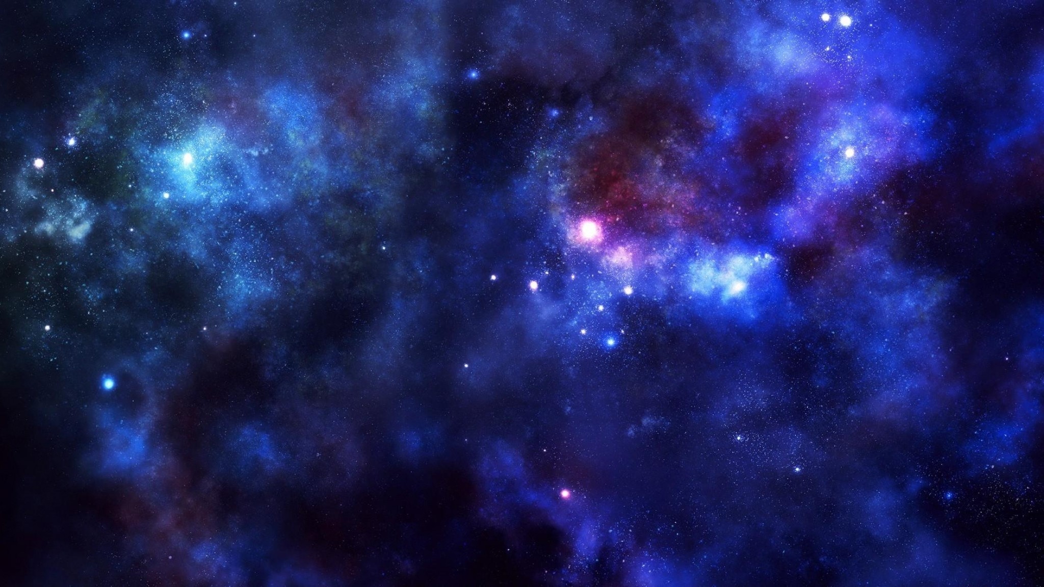 2048x1152 Preview wallpaper nebula, stars, universe, light 