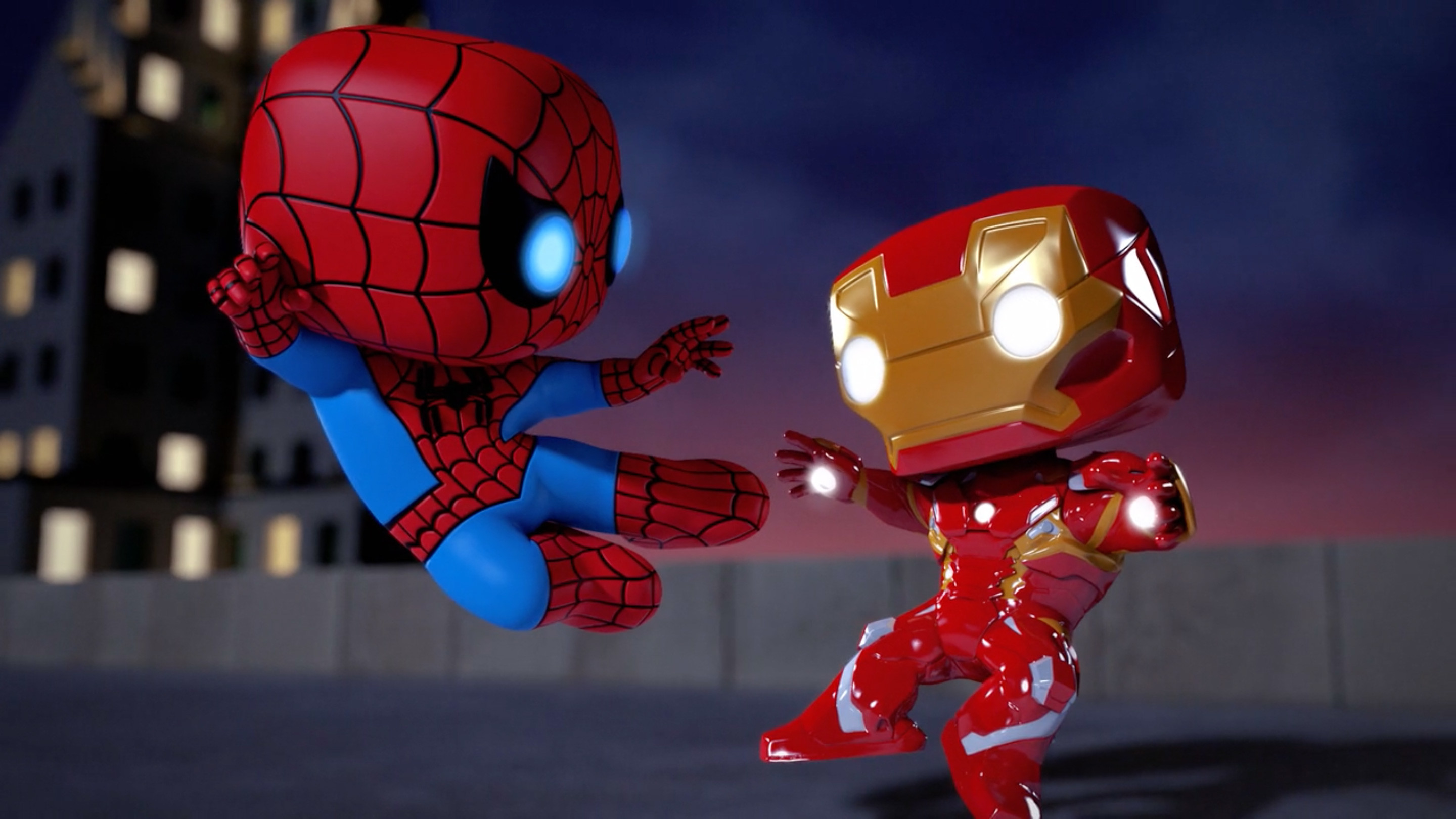 2880x1620 Iron Man Vs Spiderman Spellbound Animated Movie