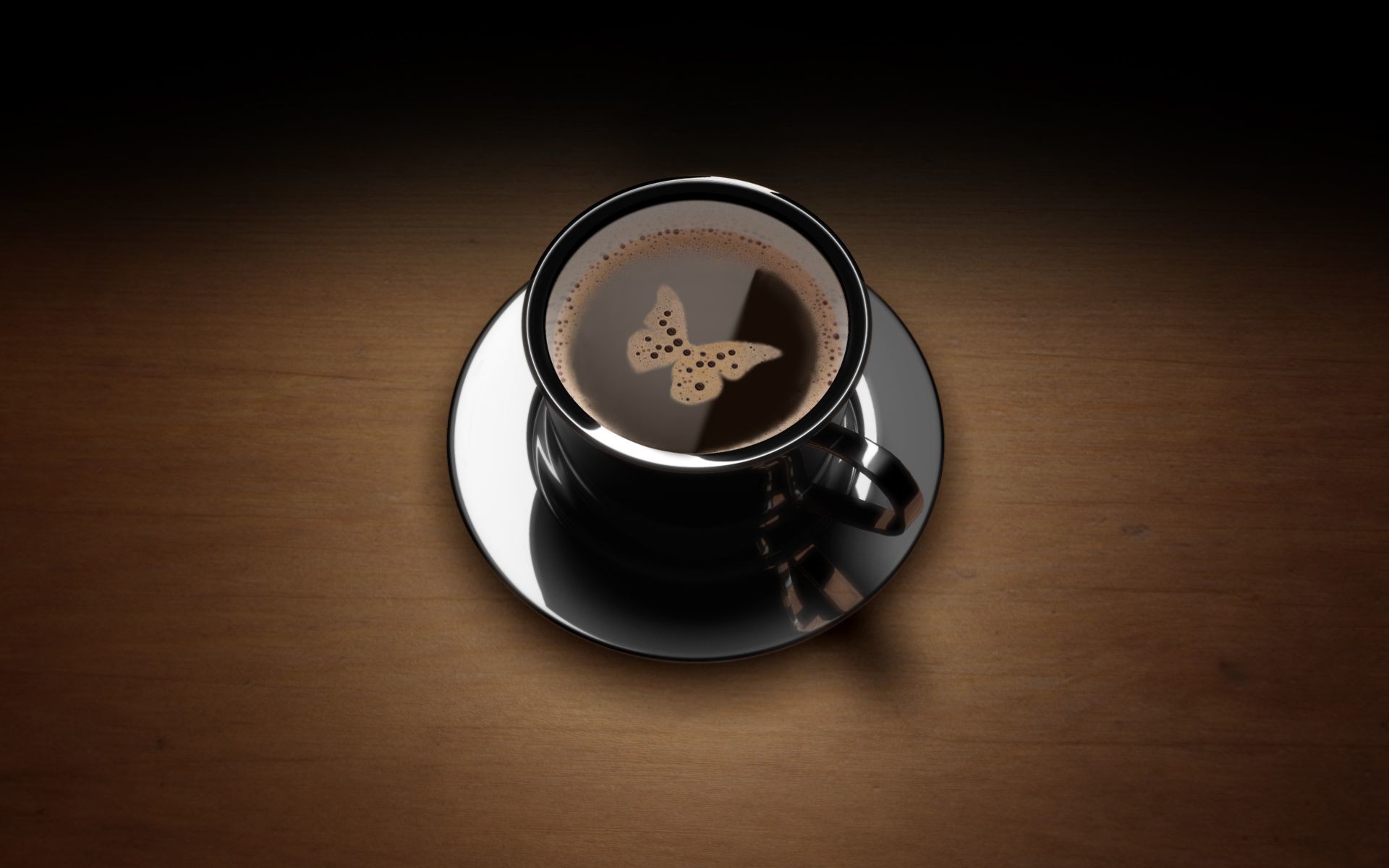 1920x1200 3D Coffee Cup Butterfly Wallpaper | HD 3D and Abstract Wallpaper Free  Download ...