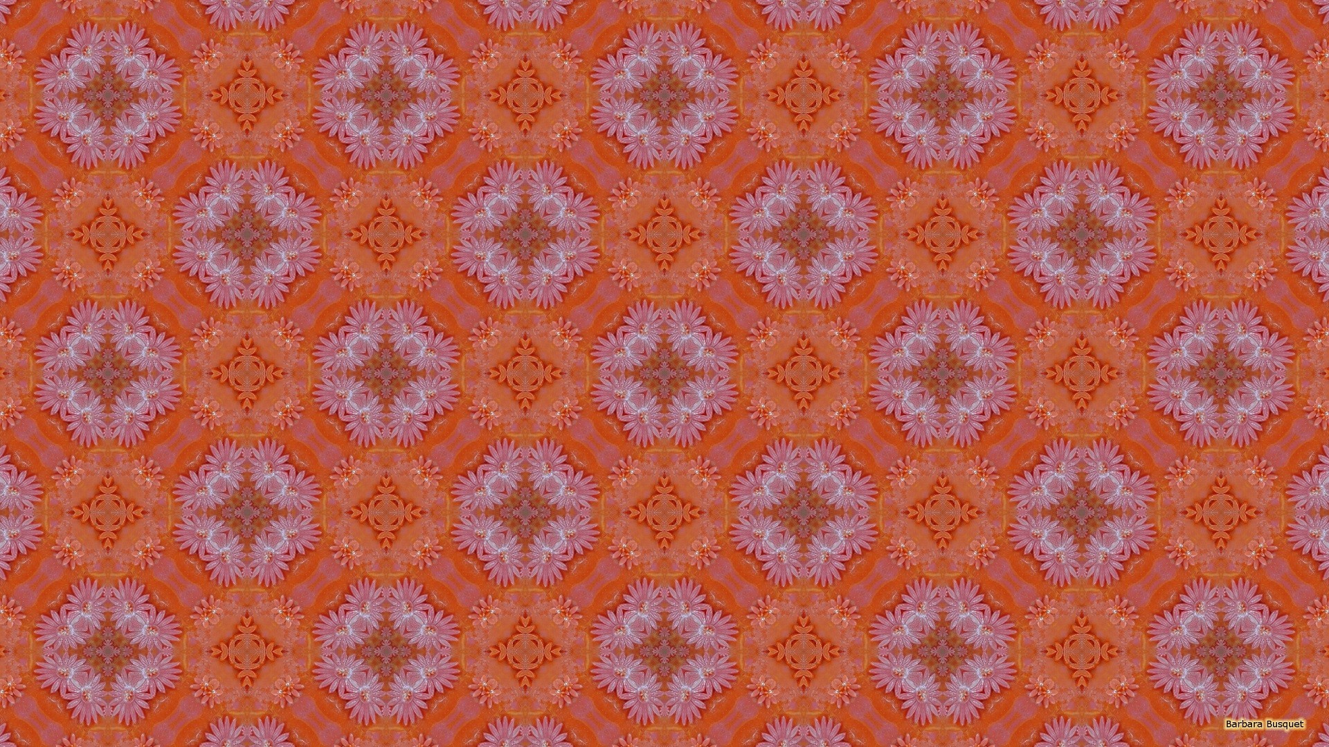 1920x1080 Pink orange birthday cake pattern wallpaper