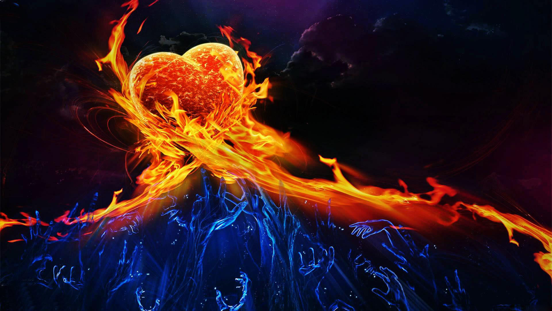 1920x1080 Fire And Ice Backgroun... ...