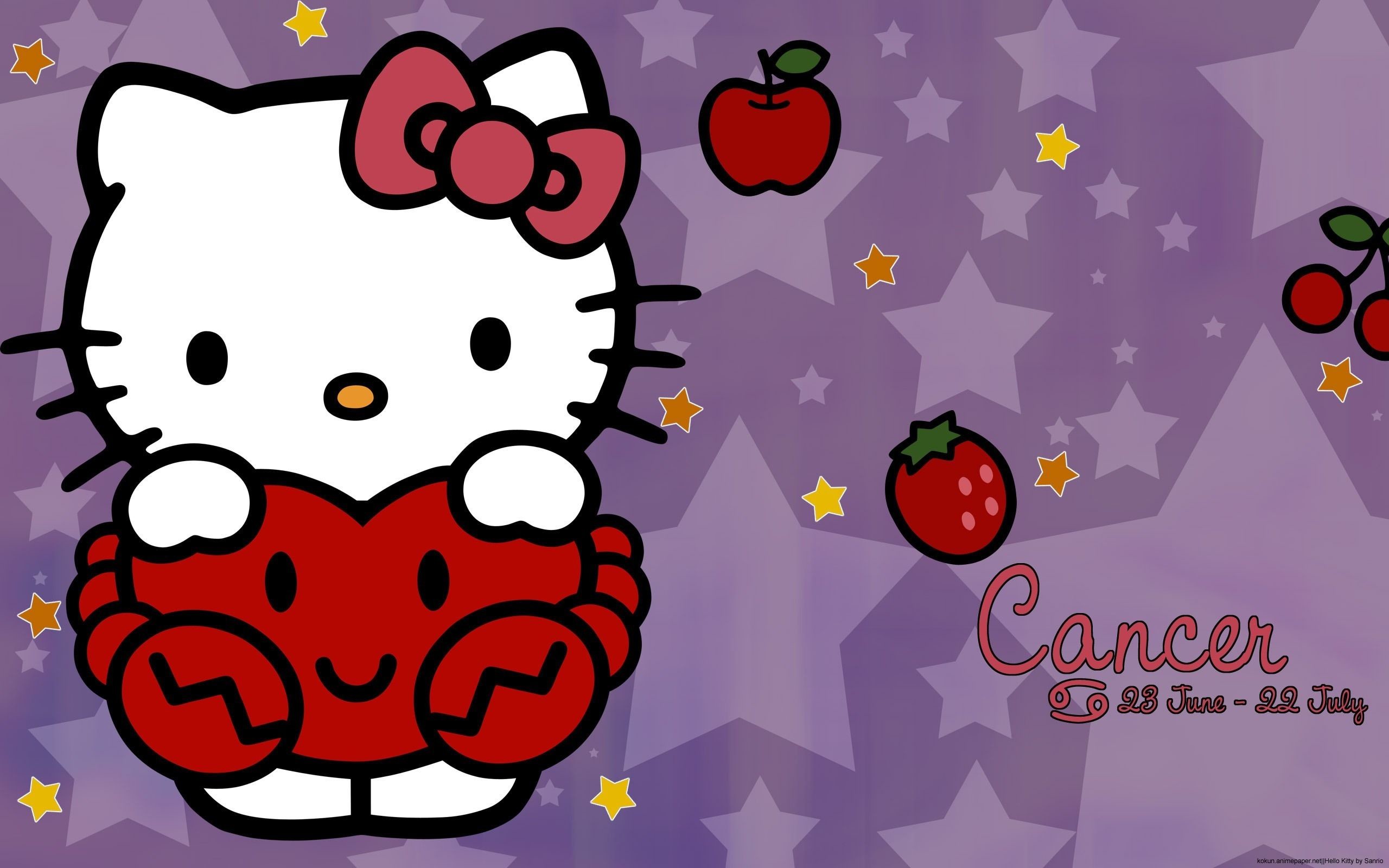 2560x1600 Free HD Wallpaper for Cancer Zodiac with White Cute Hello Kitty Picture
