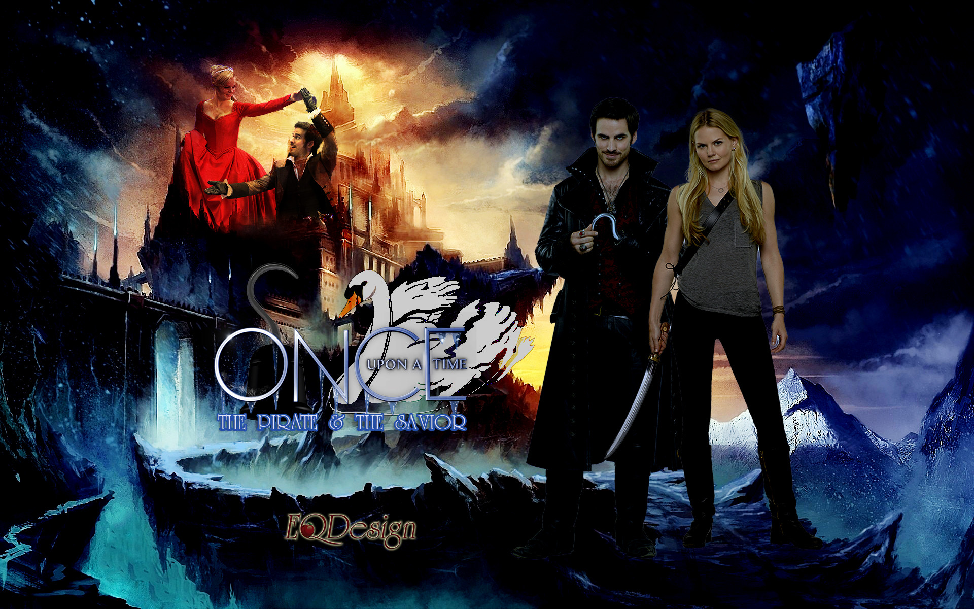 1920x1200 Emma and Captain Hook Captain Swan by eqdesign 