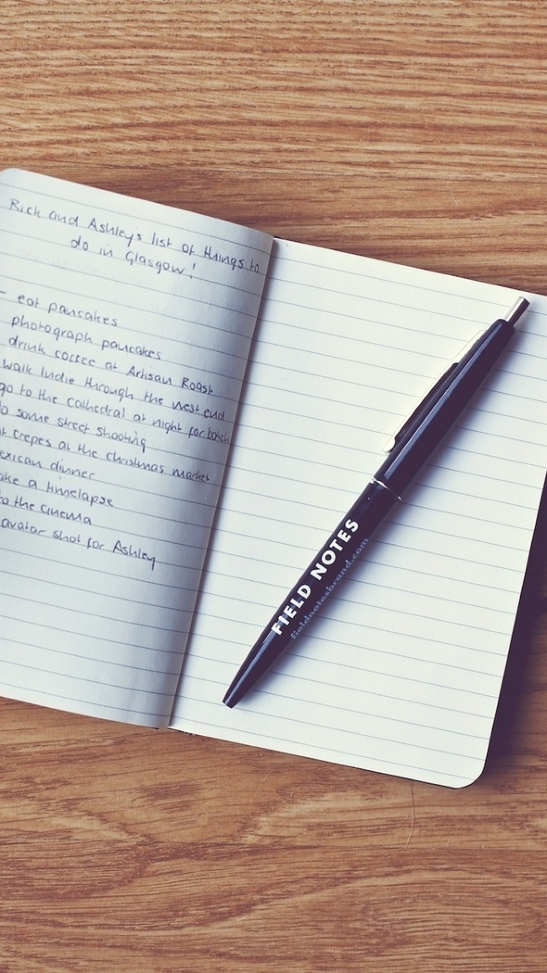 1080x1920  Wallpaper pen, coffee, notebook, writing