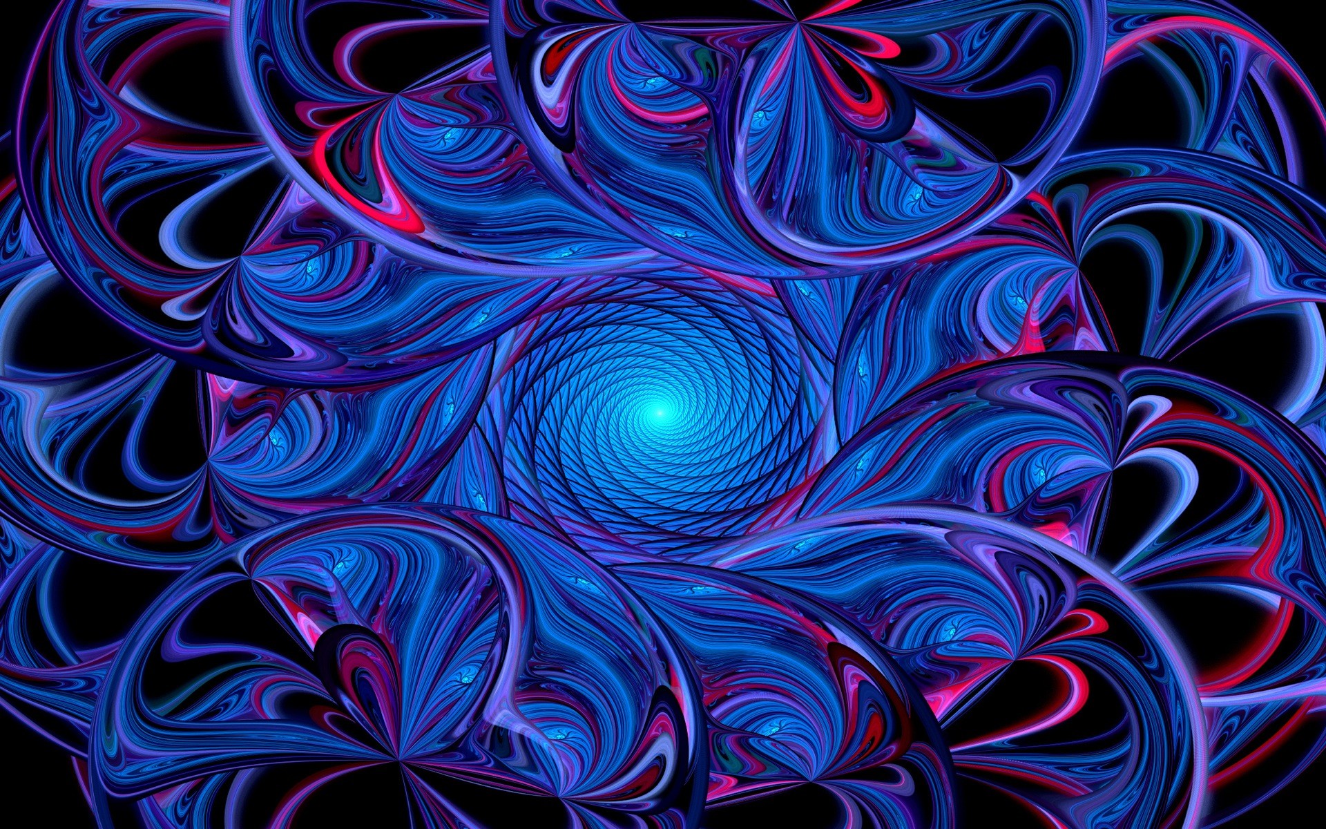 1920x1200 Blue & Red Swirls - Wallpaper #37355