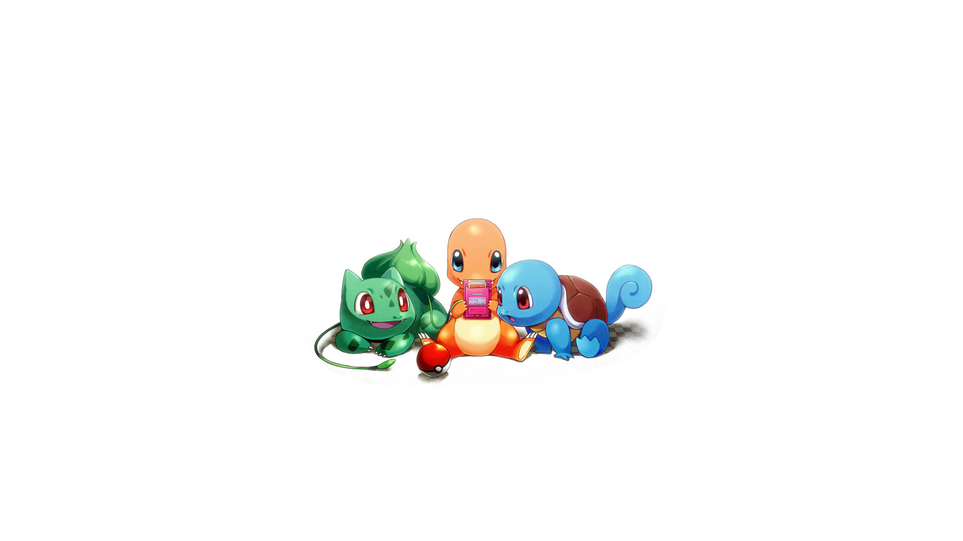 1920x1080 Pokemon starters playing on a gameboy [] ...