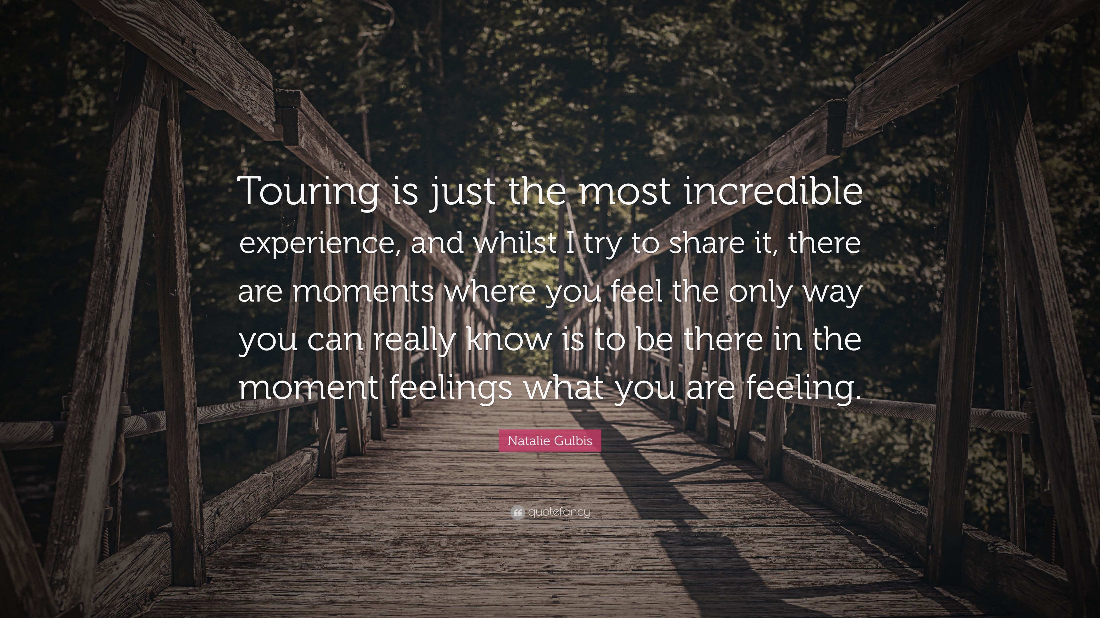 3840x2160 Natalie Gulbis Quote: “Touring is just the most incredible experience, and  whilst I