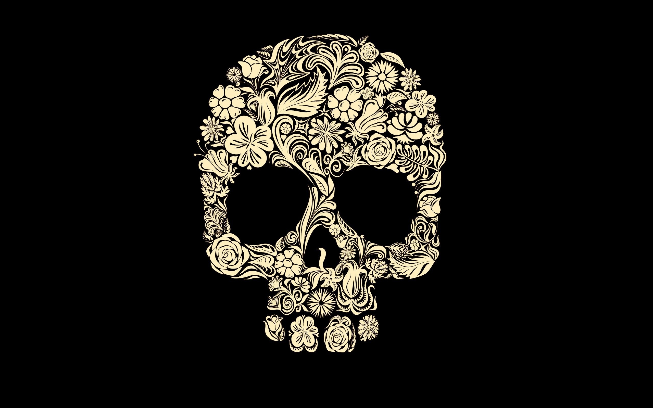 2560x1600 skull and pattern wallpaper , skull-wallpaper