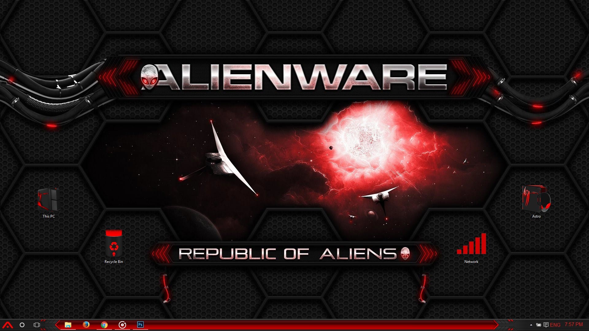 1920x1080 Alienware (Red) Windows 10 Theme