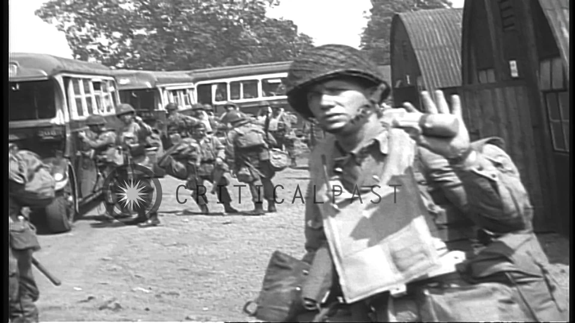 1920x1080 Paratroopers of US 507th Regiment, 82nd Airborne Division leave Camp  Tollerton fo...HD Stock Footage