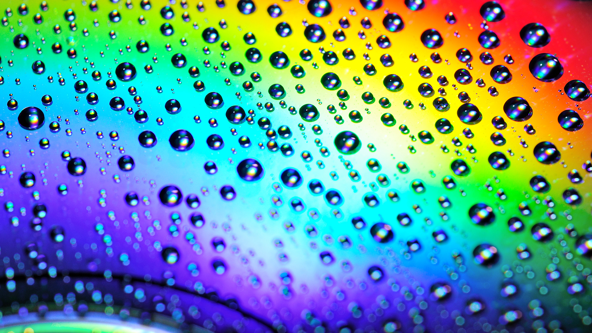 1920x1080 Rainbow Drops Bright Water Wallpaper  | Full HD Wallpapers .