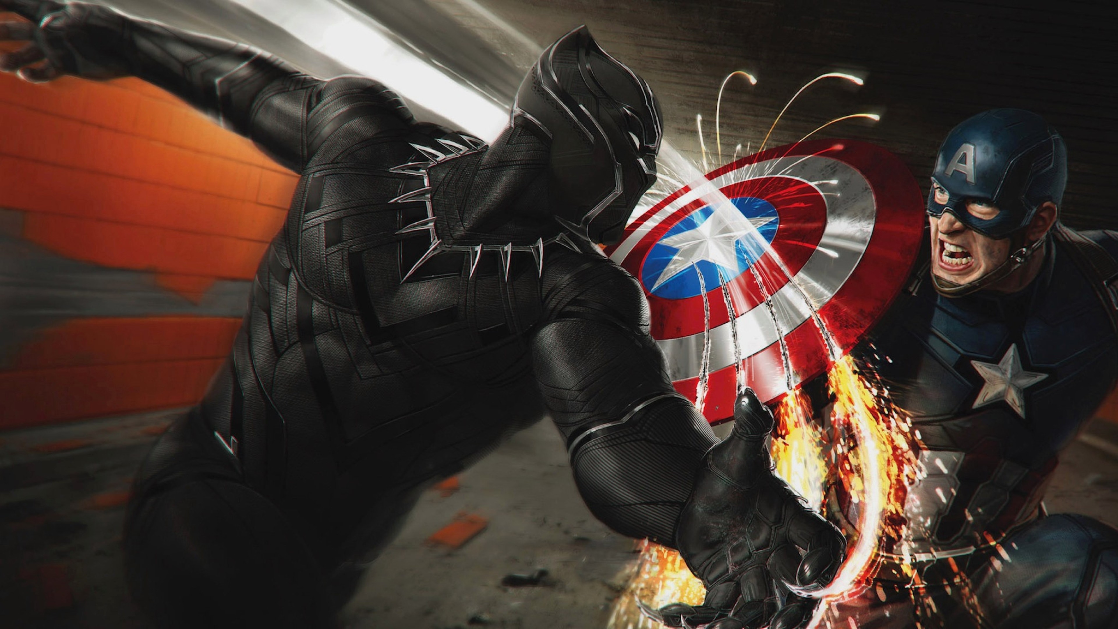3840x2160 Movie - Captain America: Civil War Black Panther (Marvel Comics) Captain  America Wallpaper