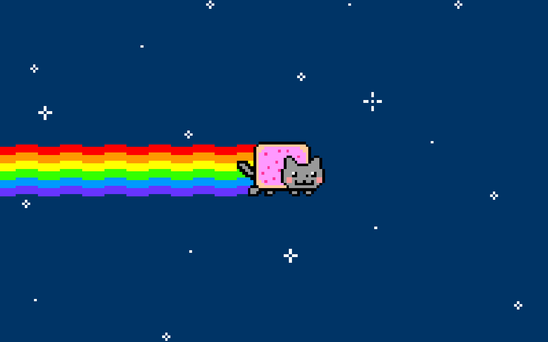 1920x1200 Outer space cats rainbows nyan cat wallpaper ...