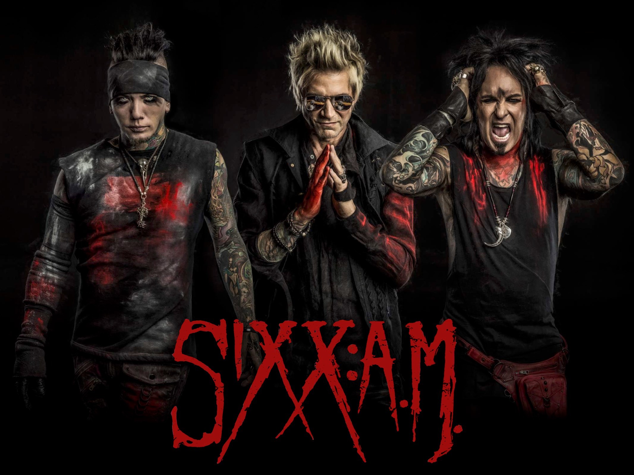2133x1600 SIXX:A. , the band featuring MÃTLEY CRÃE bassist Nikki Sixx alongside  guitarist DJ Ashba and vocalist James Michael, performed a surprise acousti.