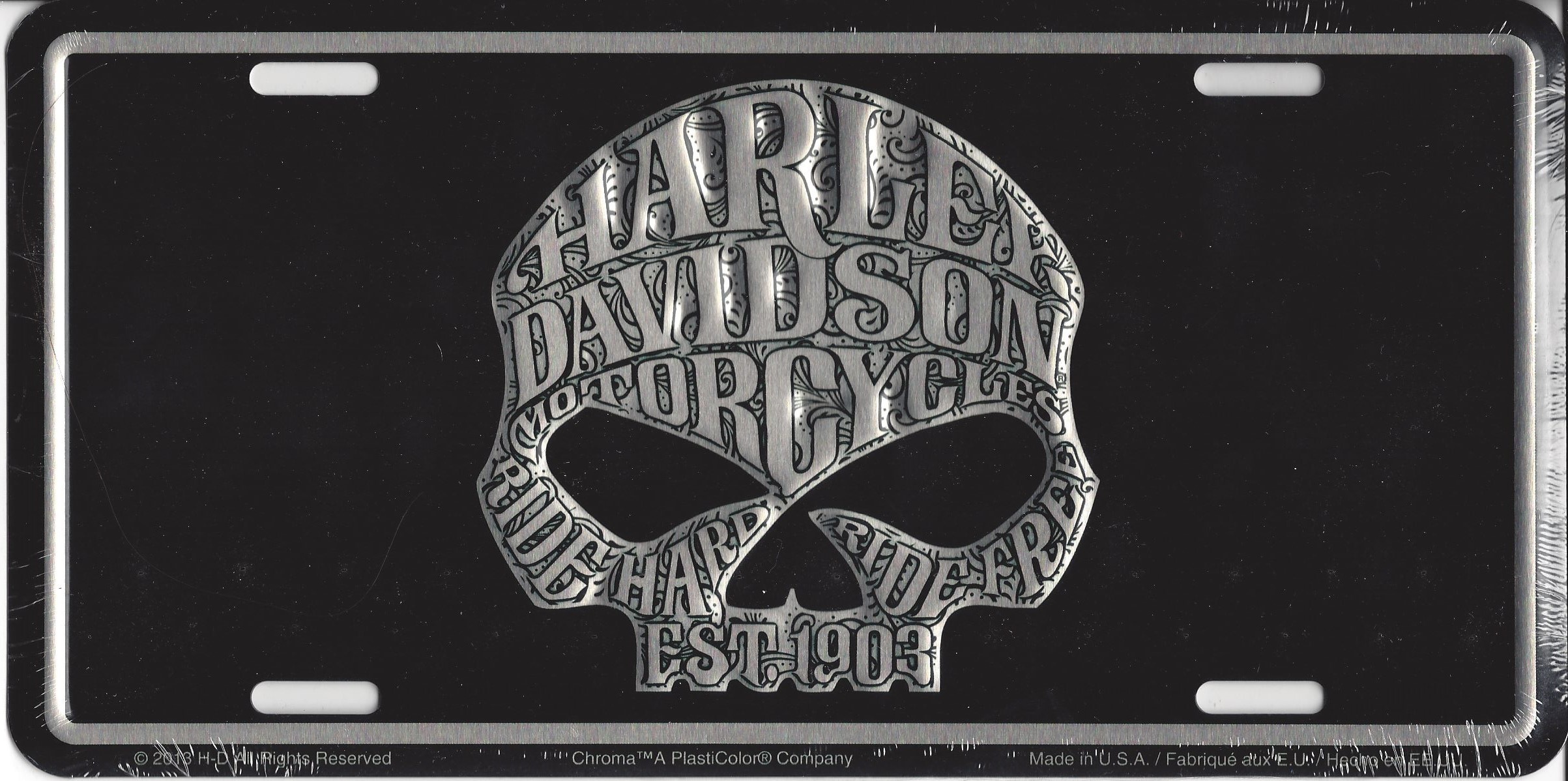 2406x1198 Harley-Davidson Willie G. Skull License Plate