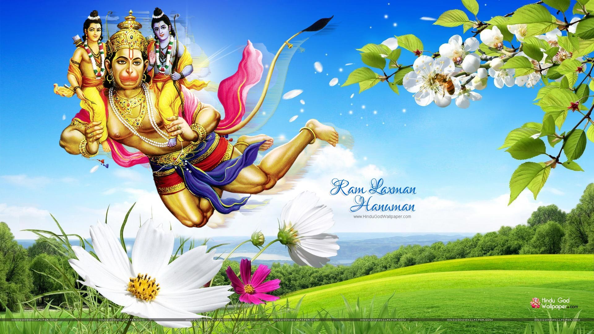 1920x1080 Shri Ram Laxman Hanuman HD Wallpaper Free Download