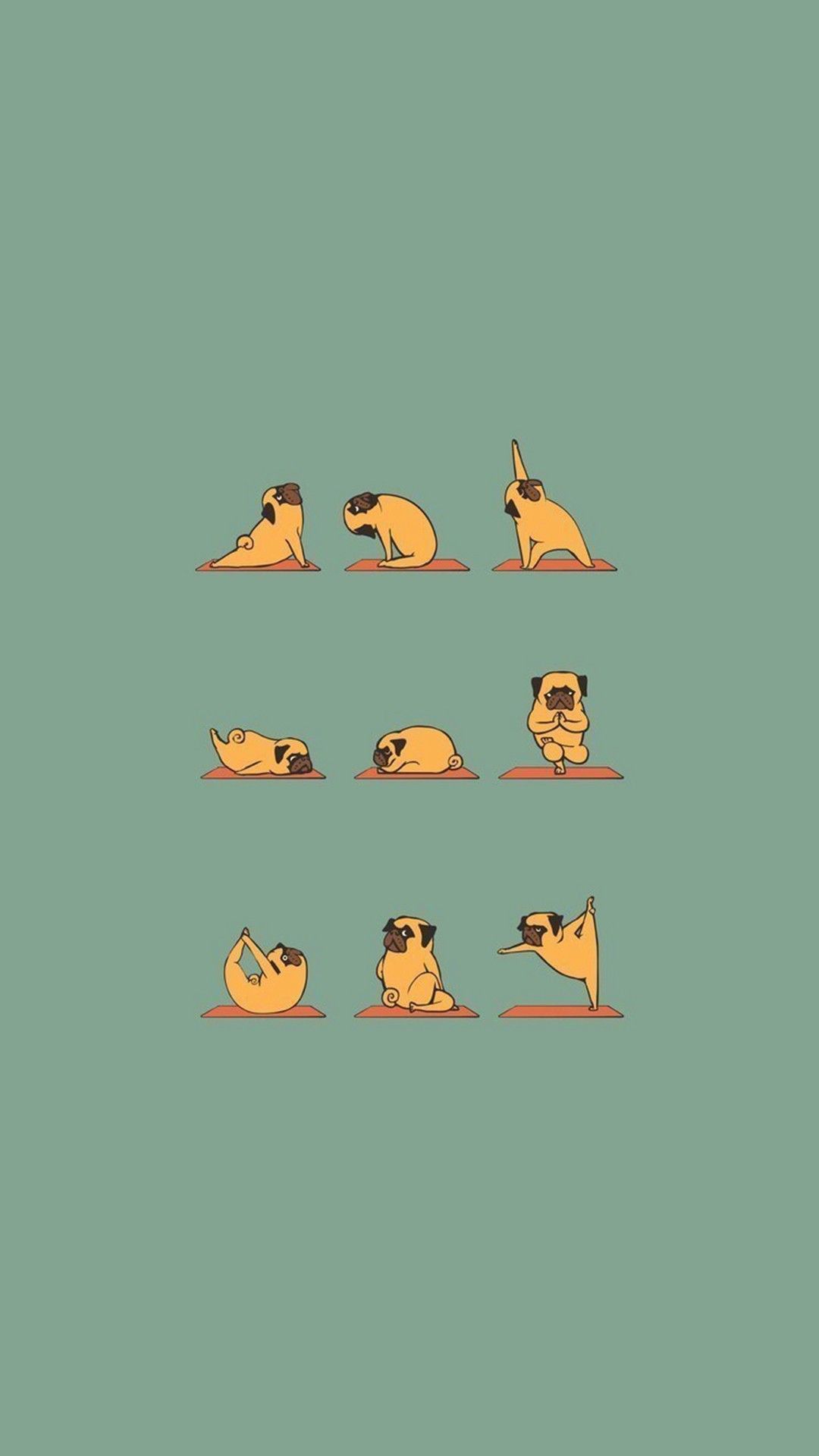 1080x1920 Funny Pug Doing Yoga #iPhone #6 #plus #wallpaper