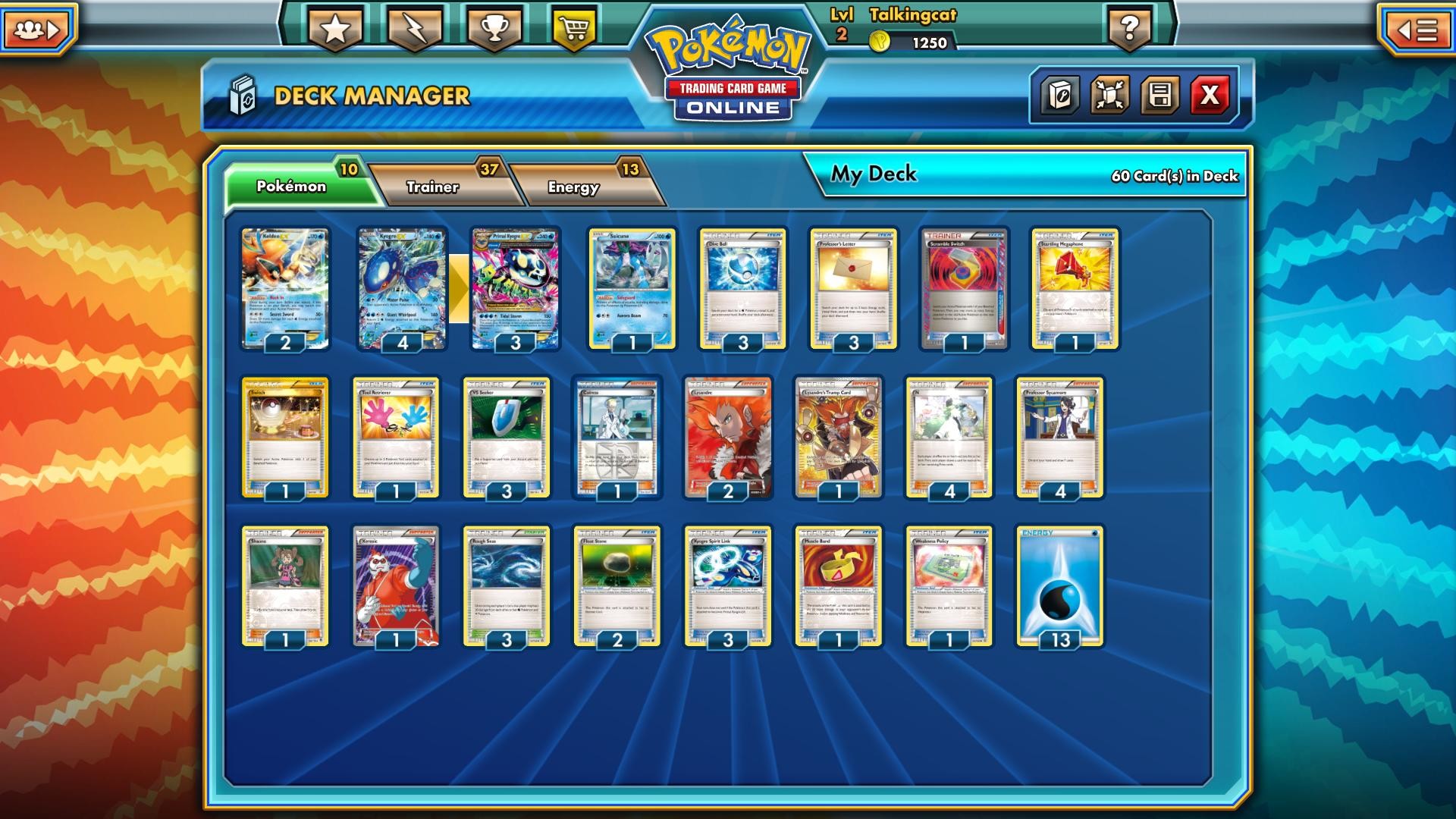1920x1080 I've been working on a Primal Kyogre deck, and I thought I would share my  list. It's now pretty consistent, sets up well and smashes a lot of stuff.