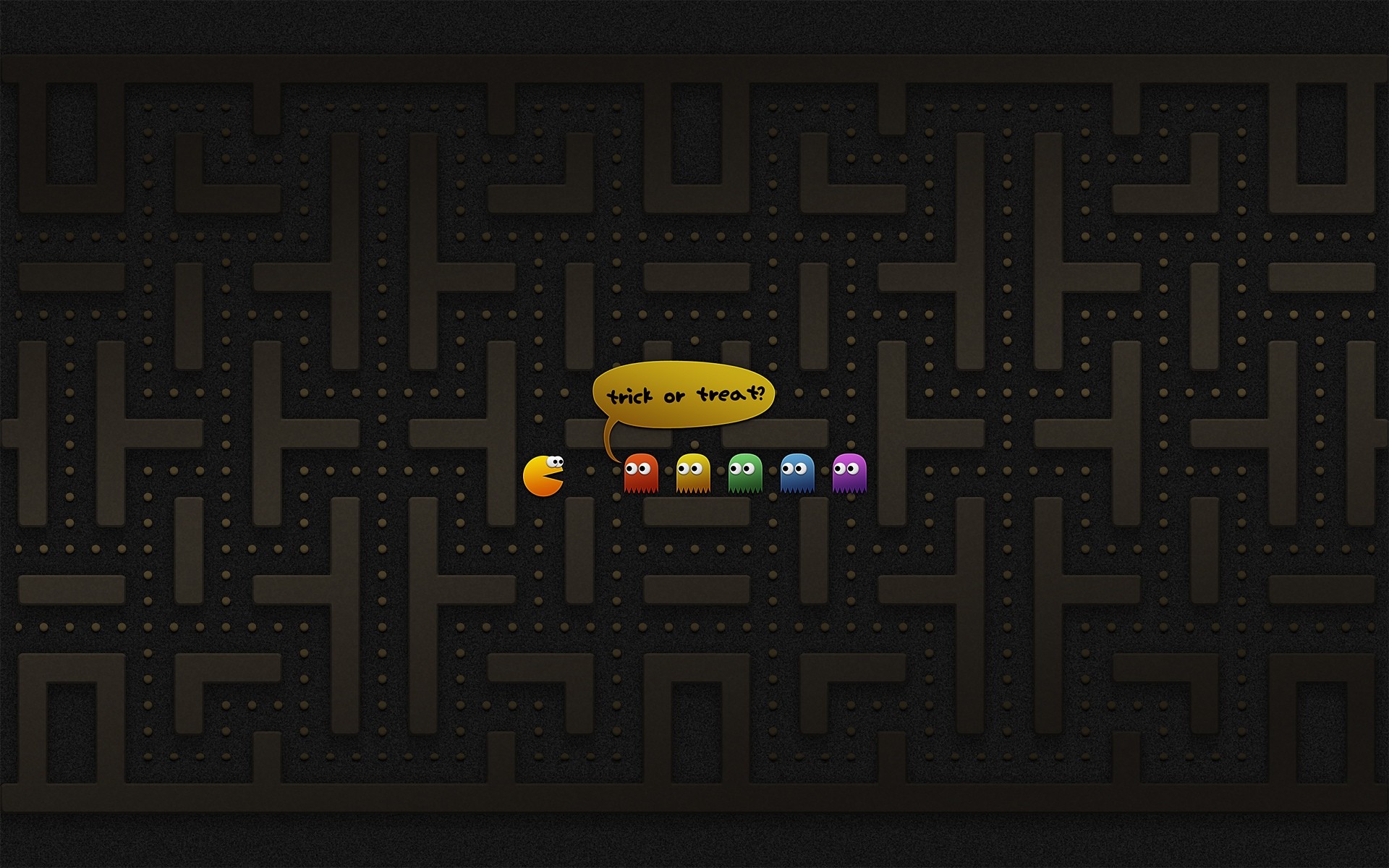 1920x1200 A List of the Best Halloween Wallpapers for Your Computer: Trick or Treat?  Pac-Man Edition by Vladstudio