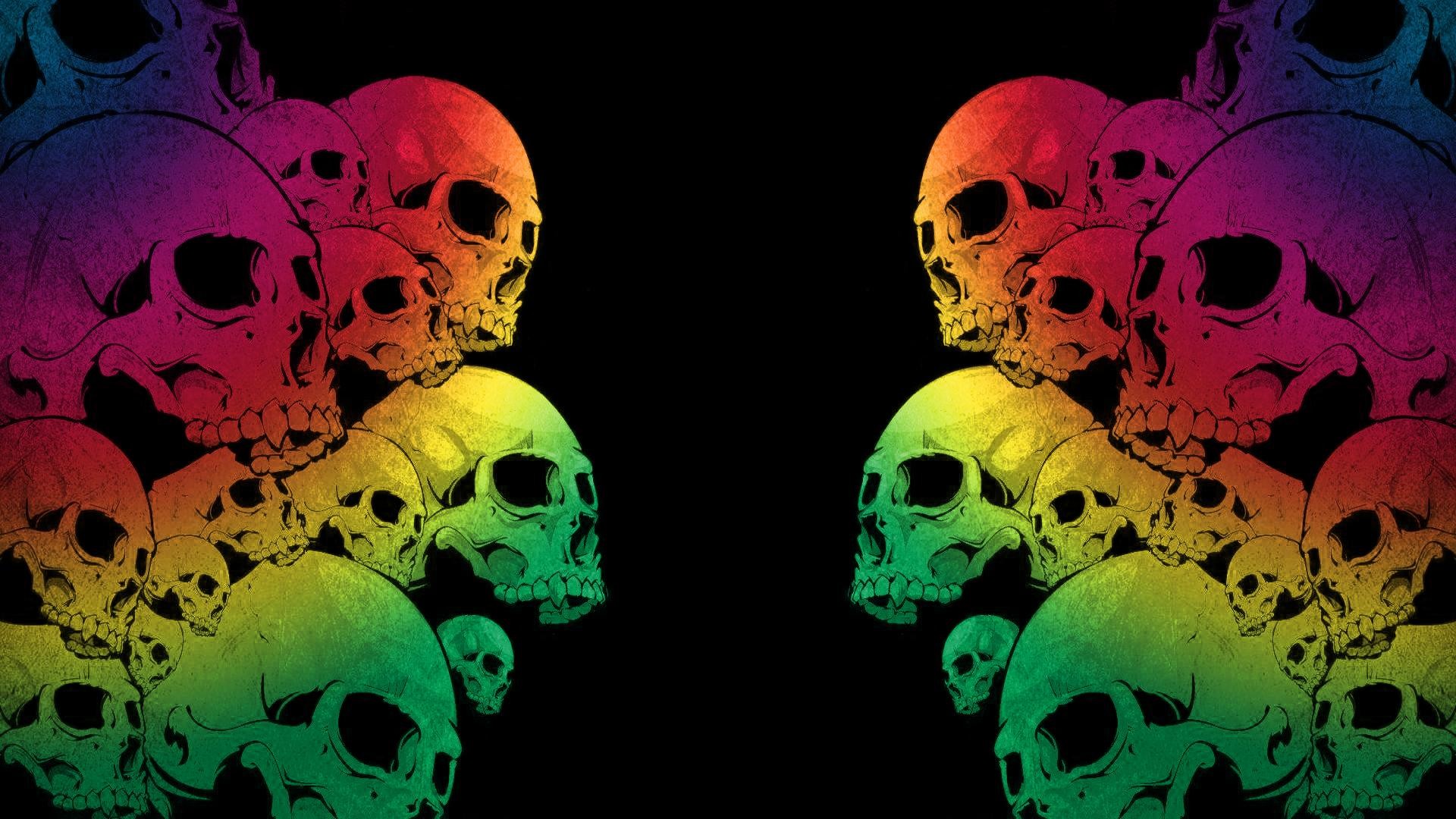 1920x1080 Cool Neon Skull Desktop Backgrounds 